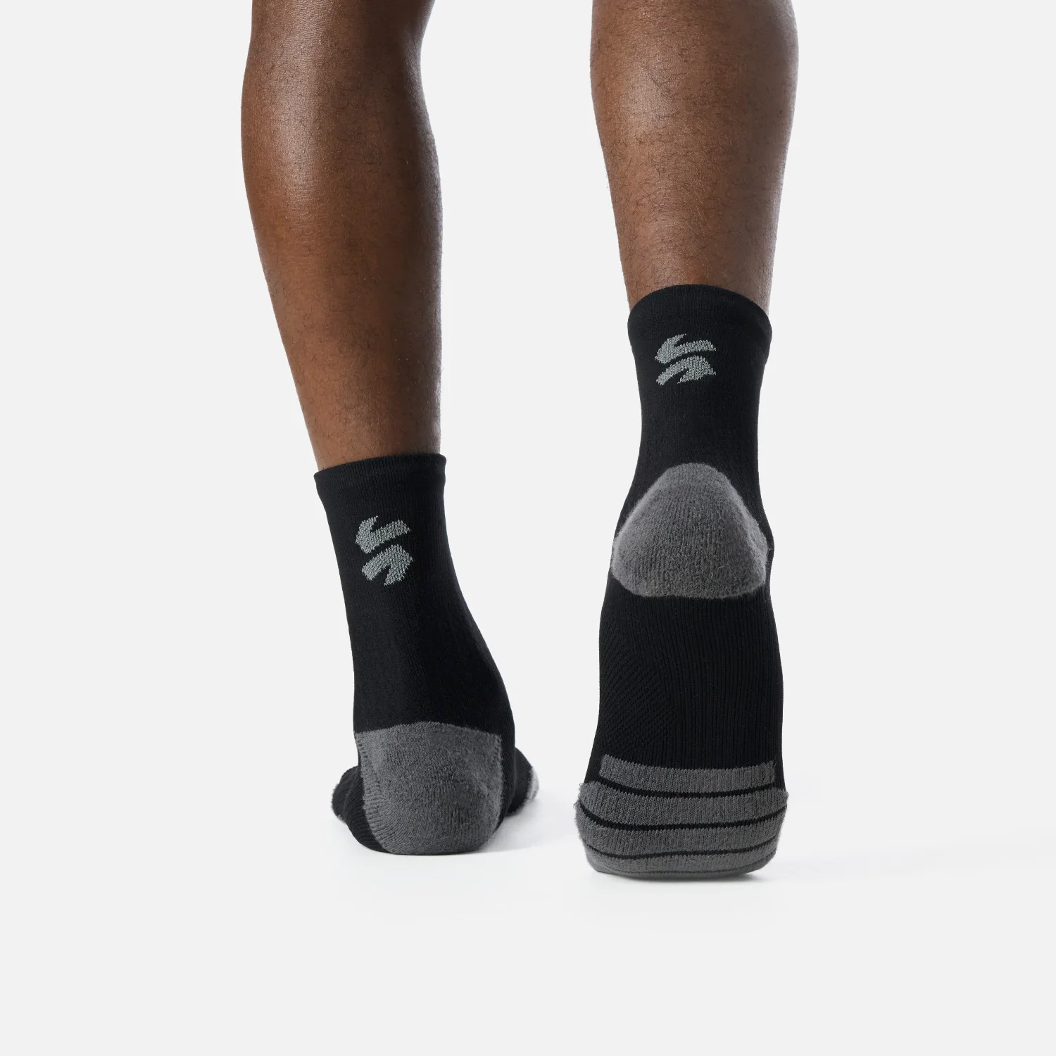 Calcetines Hombre Stride Running Mid Socks Negro Vulcano - Image 3
