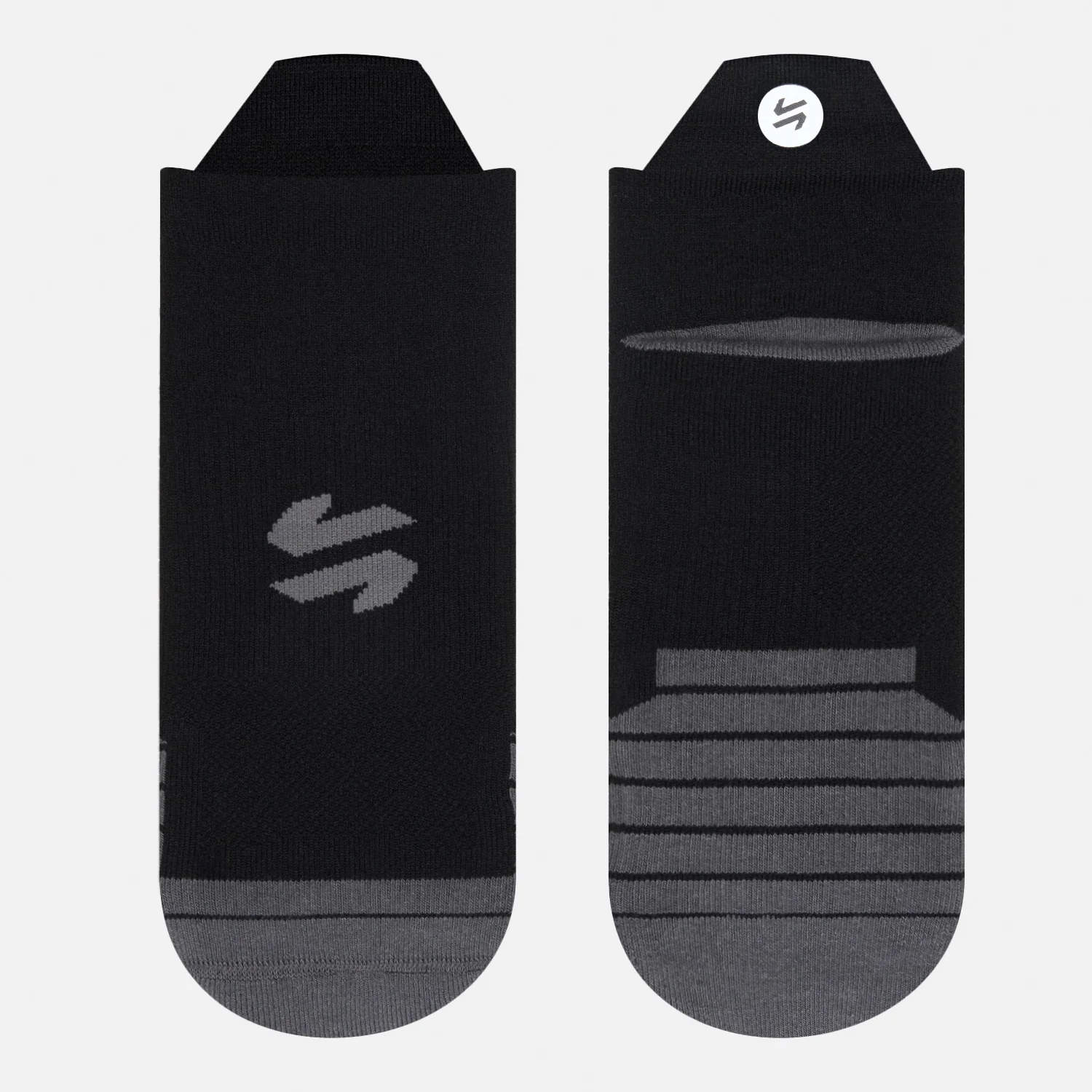 Calcetines Hombre Stride Running Short Socks Negro Vulcano - Image 4