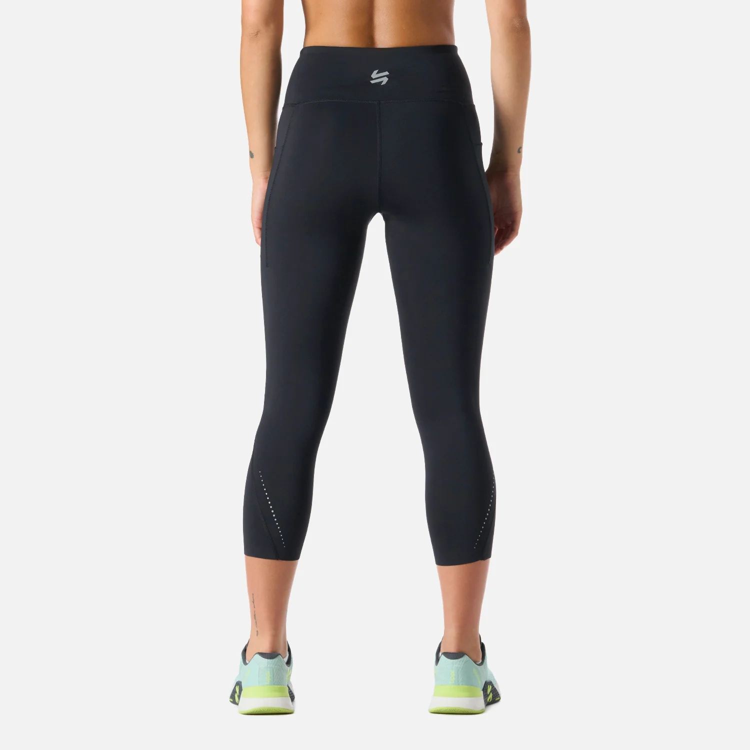 Calza Mujer Built To Move Compressive 3/4 Super High Rise Leggins Negro Vulcano - Image 4