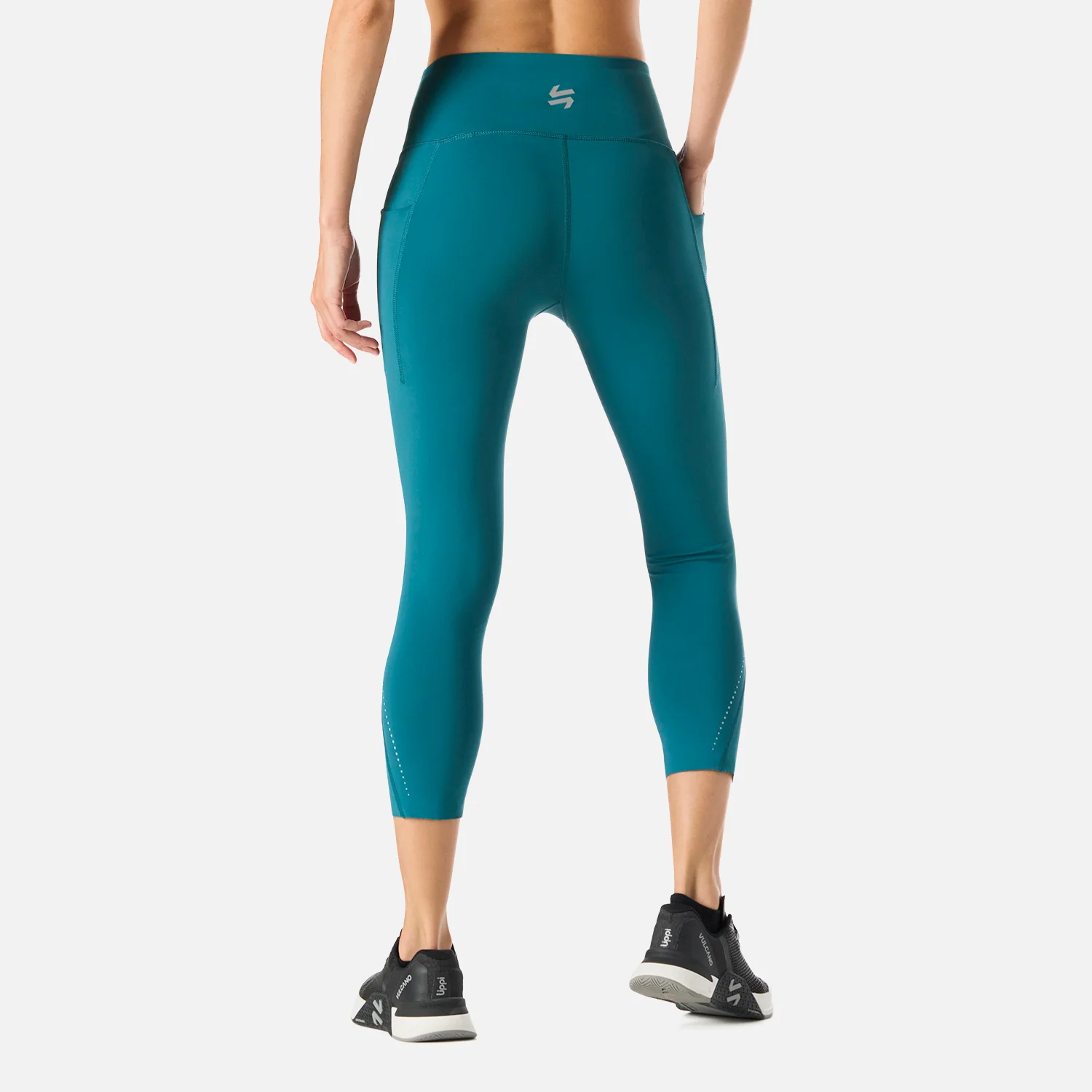 Calza Mujer Built To Move Compressive 3/4 Super High Rise Leggins Petroleo Vulcano - Image 4