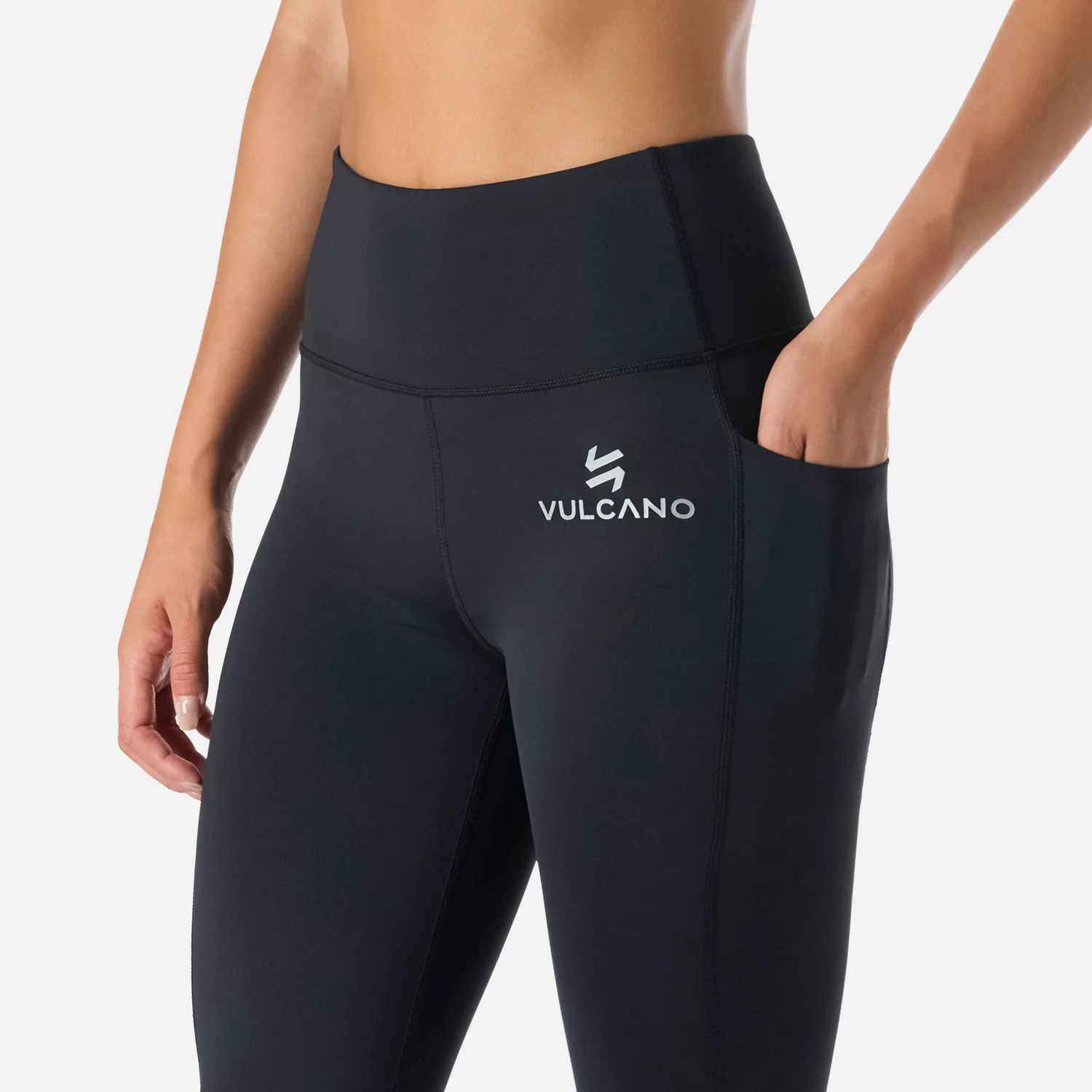 Calza Mujer Built To Move Compressive 7/8 Super High Rise Leggins Negro Vulcano - Image 5