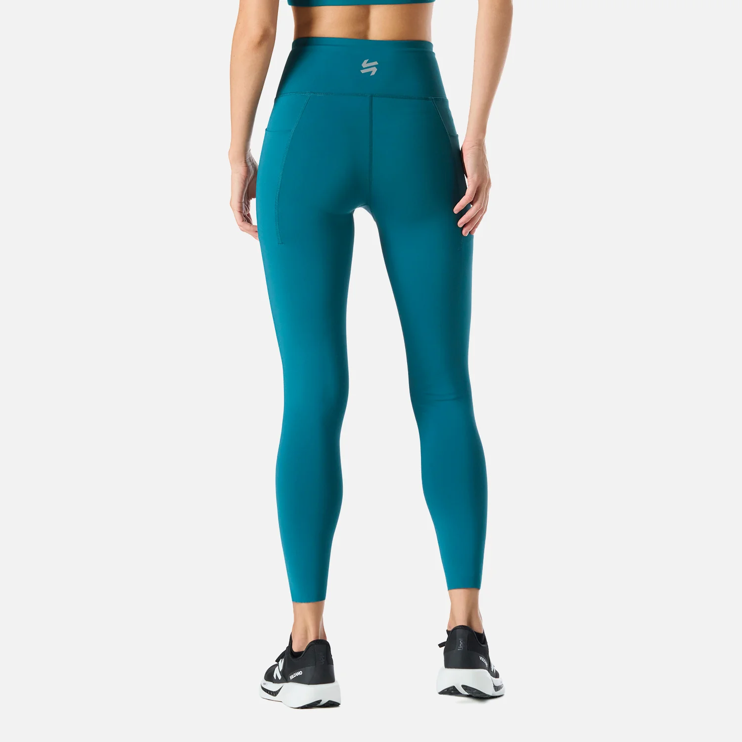Calza Mujer Built To Move Compressive 7/8 Super High Rise Leggins Petroleo Vulcano - Image 4