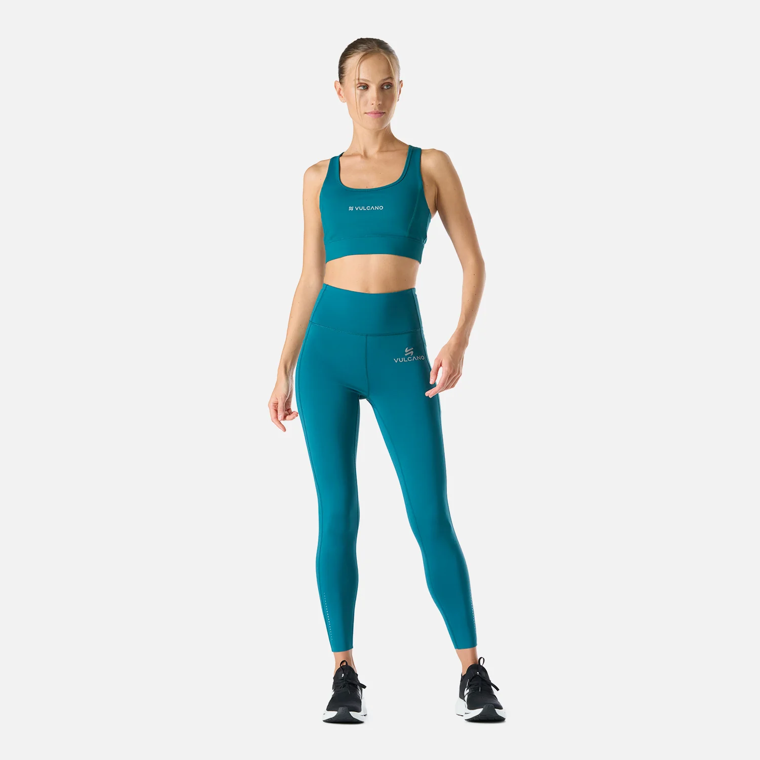 Calza Mujer Built To Move Compressive 7/8 Super High Rise Leggins Petroleo Vulcano - Image 8