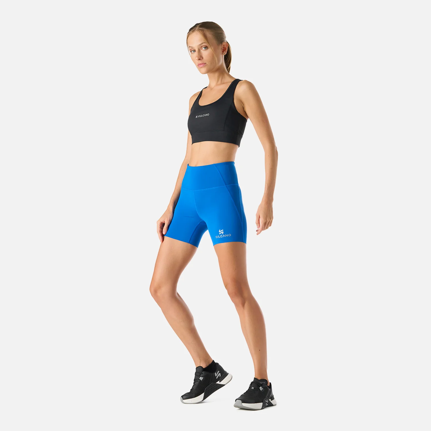 Calza Mujer Built To Move Compressive Short High Rise Leggins Azul Vulcano - Image 7