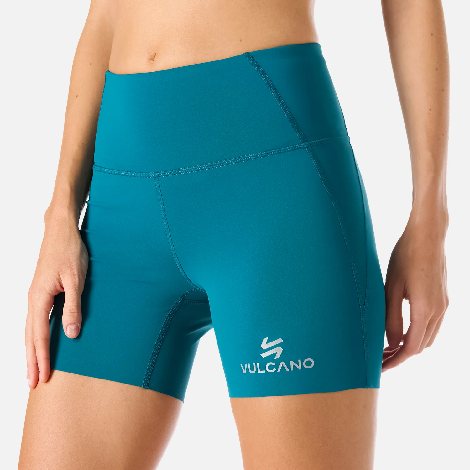 Calza Mujer Built To Move Compressive Short High Rise Leggins Petroleo Vulcano - Image 5