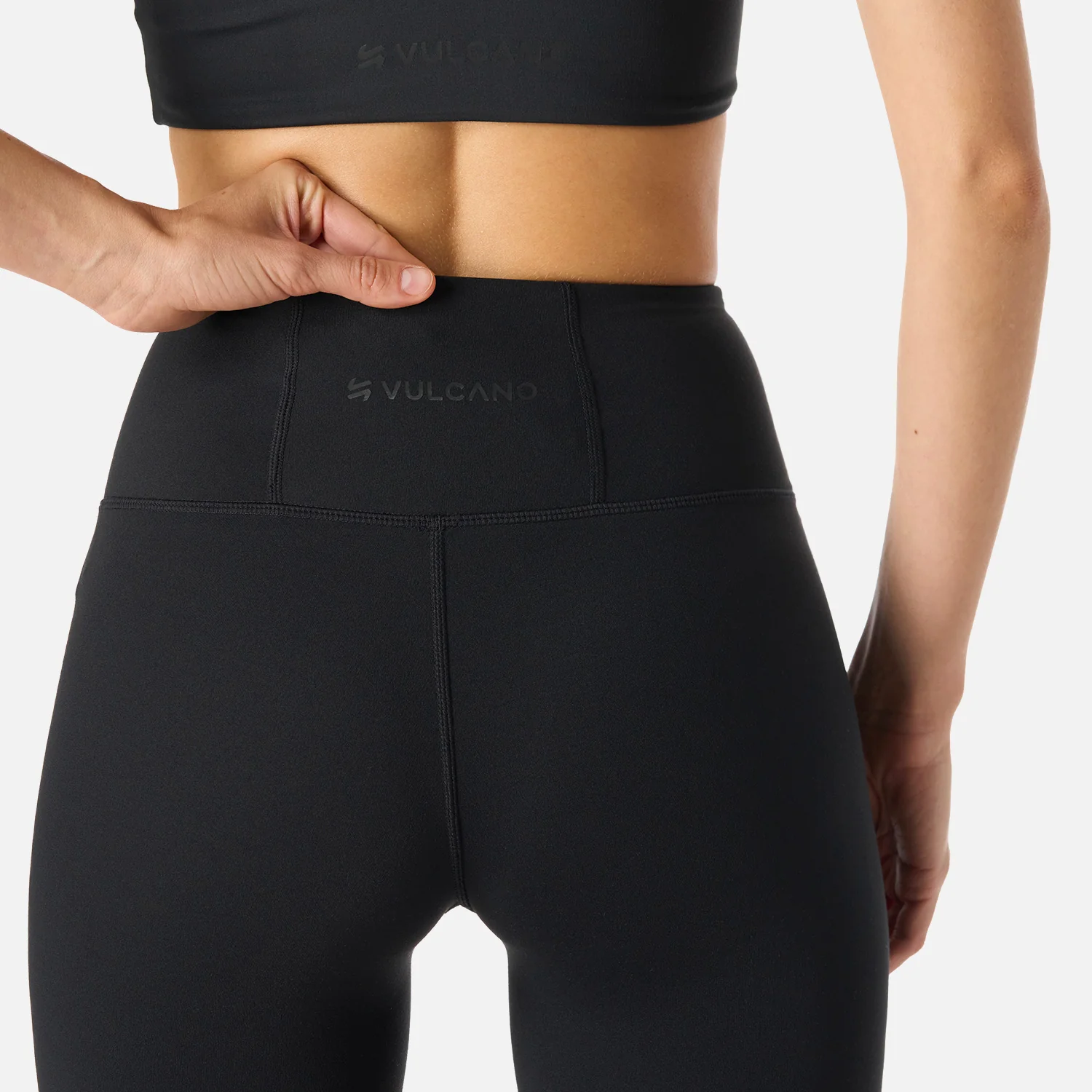 Calza Mujer Tempo 7/8 Super High Rise Leggins Negro Vulcano - Image 6