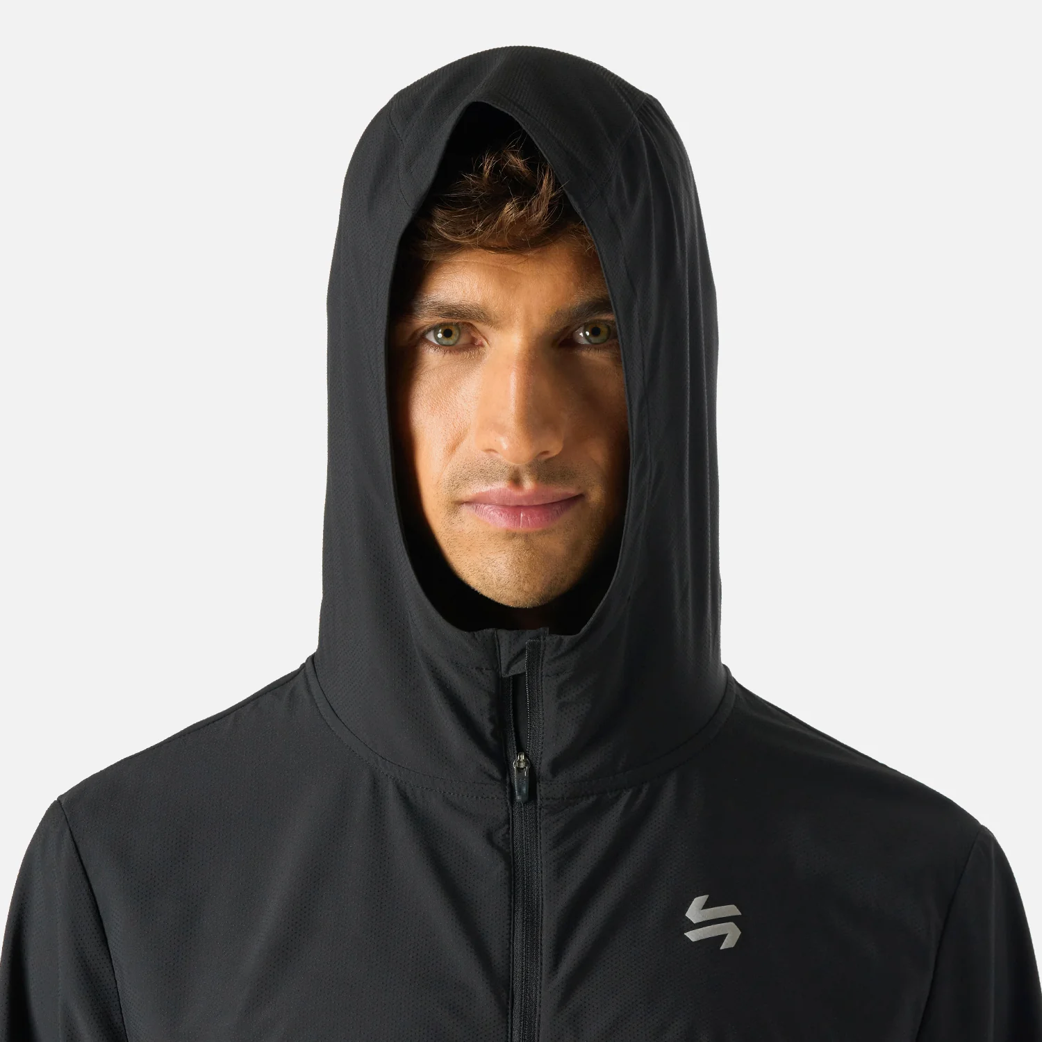 Chaqueta Hombre Built To Move Pro Windbreaker Jacket Negro Vulcano - Image 6