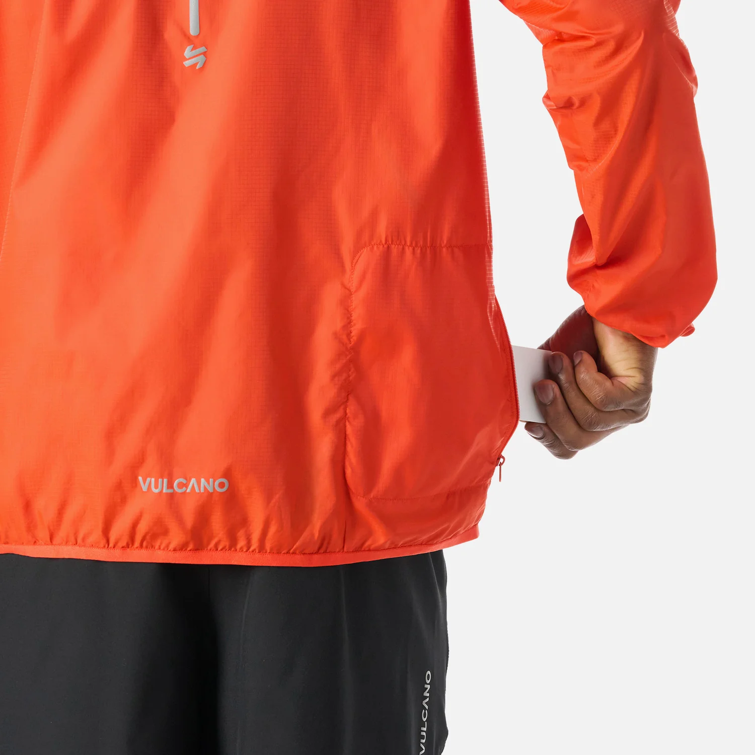 Chaqueta Hombre Built To Move Windbreaker Jacket Naranjo Vulcano - Image 8