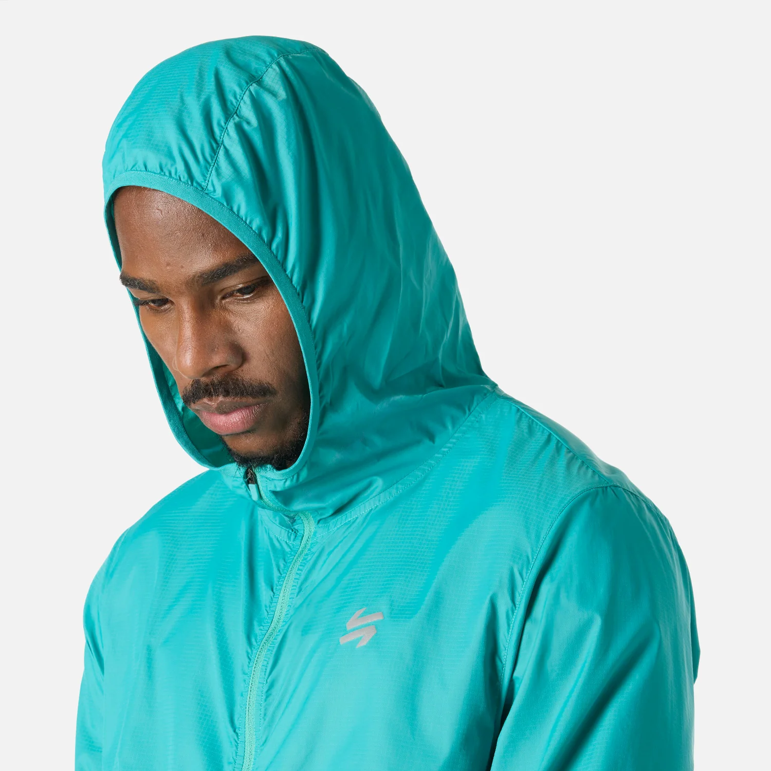 Chaqueta Hombre Built To Move Windbreaker Jacket Turquesa Vulcano - Image 5