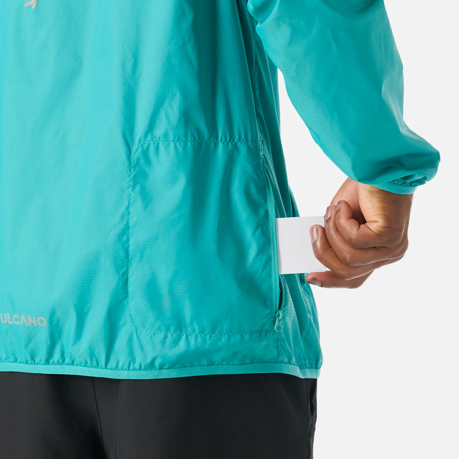 Chaqueta Hombre Built To Move Windbreaker Jacket Turquesa Vulcano - Image 8