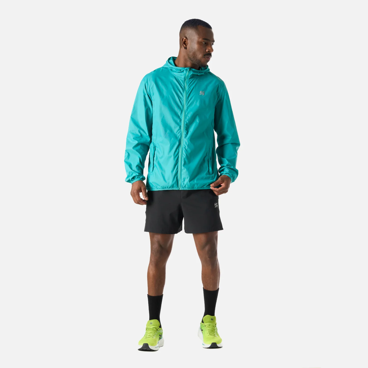 Chaqueta Hombre Built To Move Windbreaker Jacket Turquesa Vulcano - Image 9