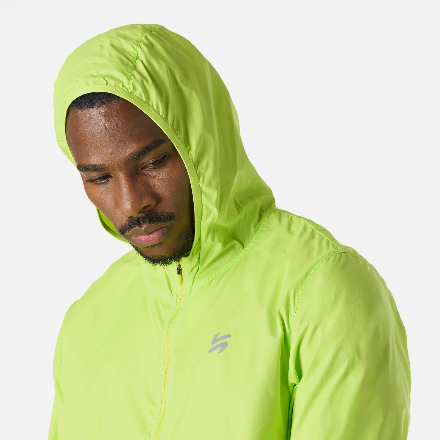 Chaqueta Hombre Built To Move Windbreaker Jacket Verde Lima Vulcano - Image 5