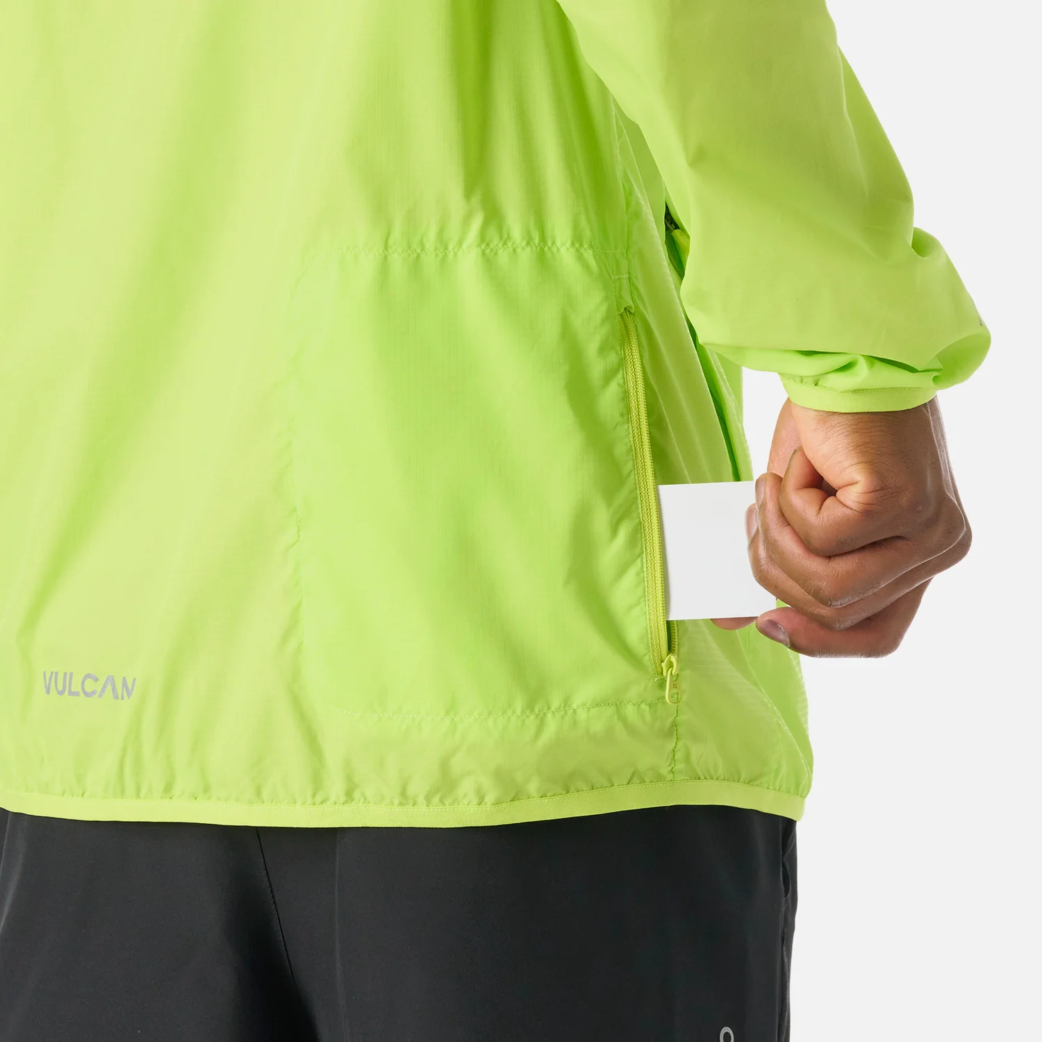 Chaqueta Hombre Built To Move Windbreaker Jacket Verde Lima Vulcano - Image 8