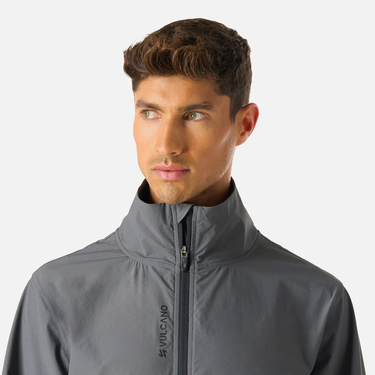 Chaqueta Hombre Tempo Full Zip Windbreaker Jacket Negro Vulcano - Image 5