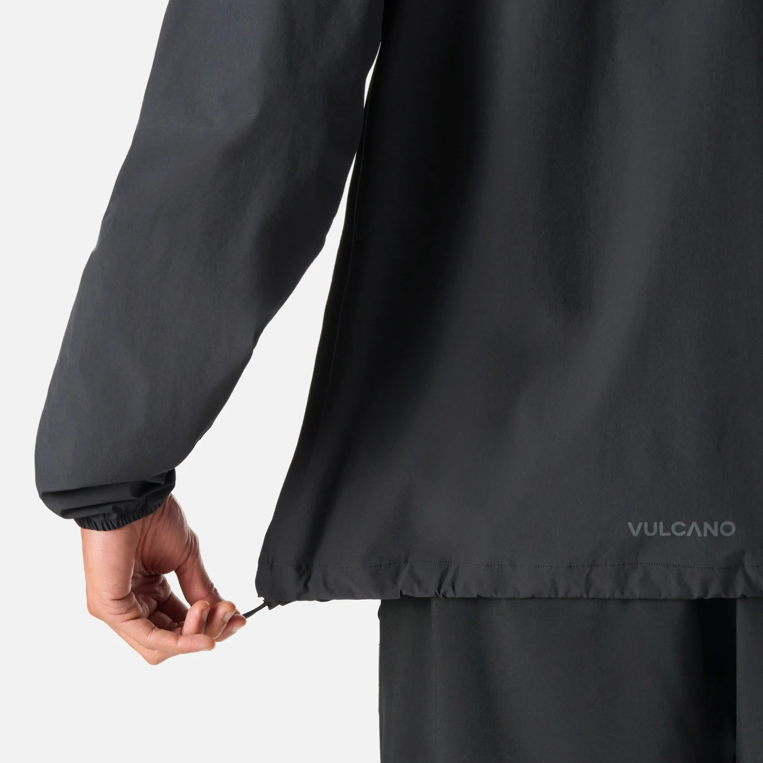 Chaqueta Hombre Tempo Full Zip Windbreaker Jacket Negro Vulcano - Image 7