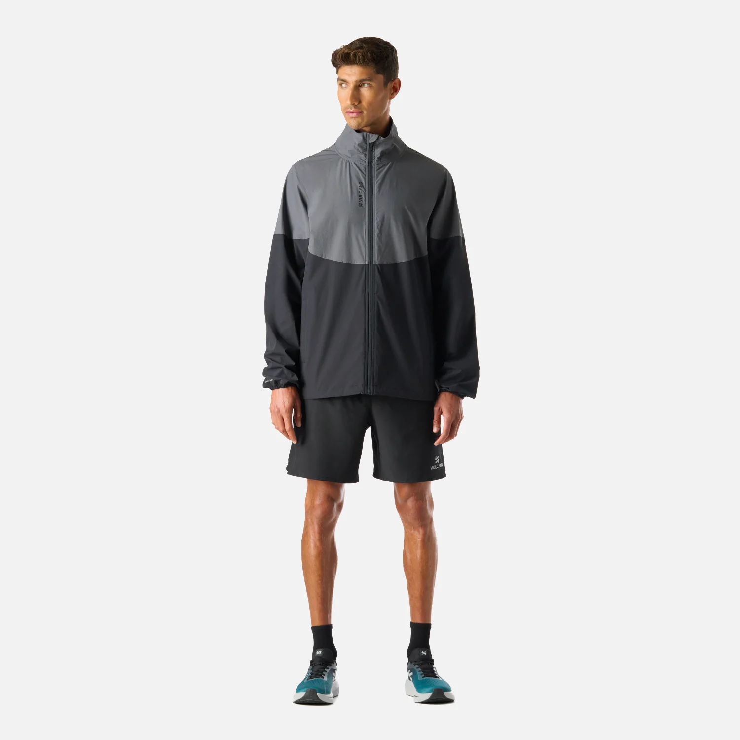 Chaqueta Hombre Tempo Full Zip Windbreaker Jacket Negro Vulcano - Image 8