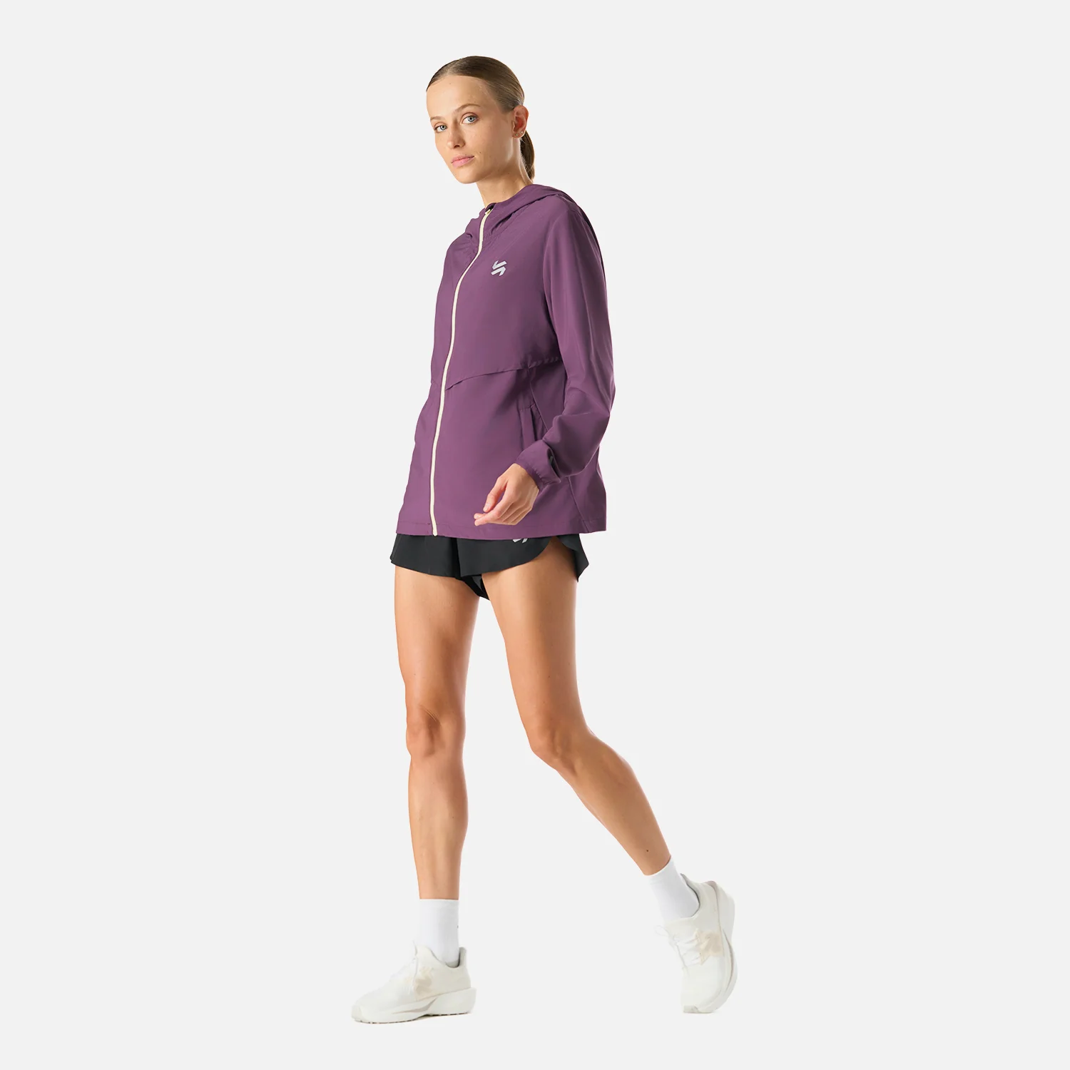 Chaqueta Mujer Built To Move Pro Windbreaker Jacket Morado Oscuro Vulcano - Image 7