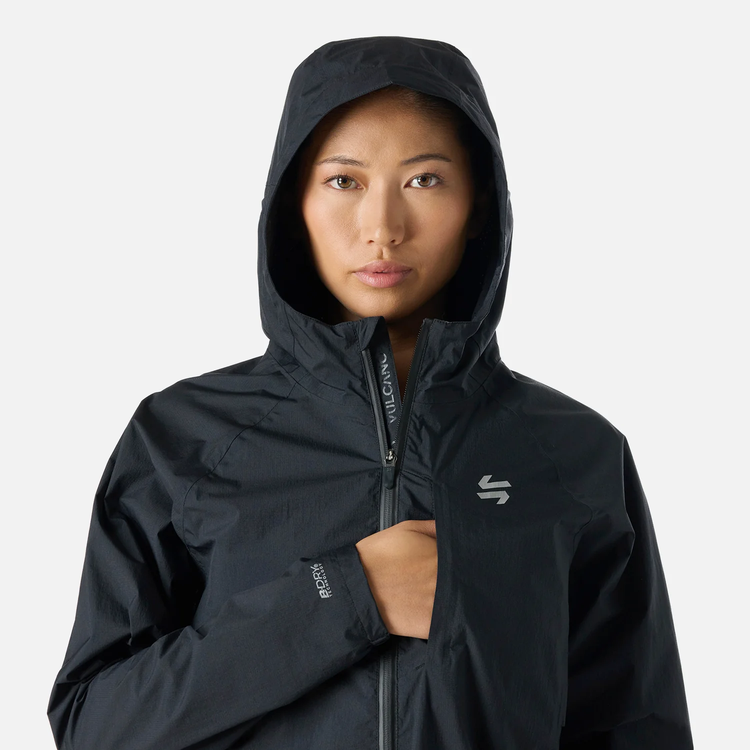 Chaqueta Mujer Built To Move Waterproof Jacket Negro Vulcano - Image 5