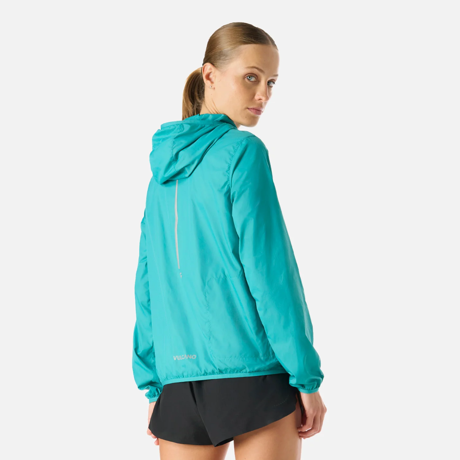 Chaqueta Mujer Built To Move Windbreaker Jacket Turquesa Vulcano - Image 4