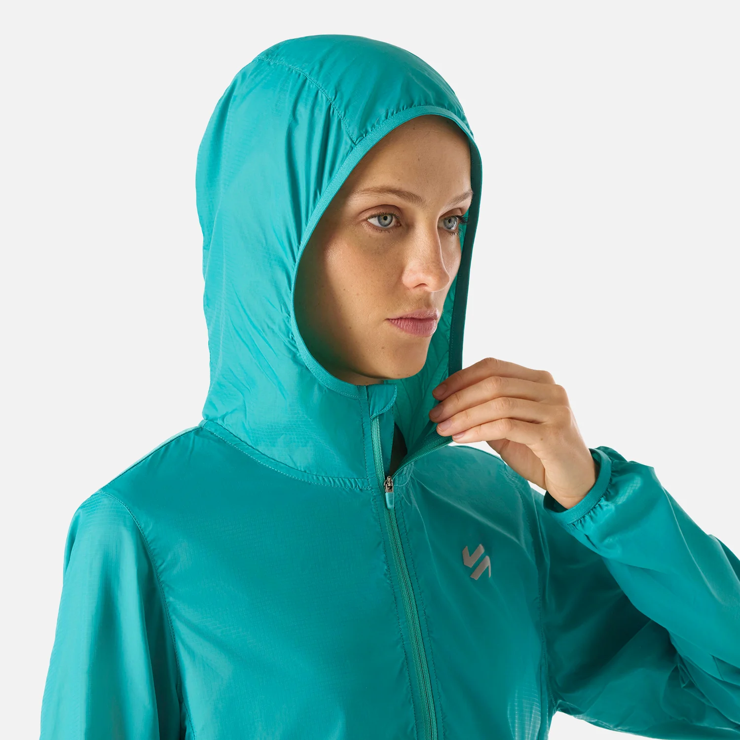 Chaqueta Mujer Built To Move Windbreaker Jacket Turquesa Vulcano - Image 5