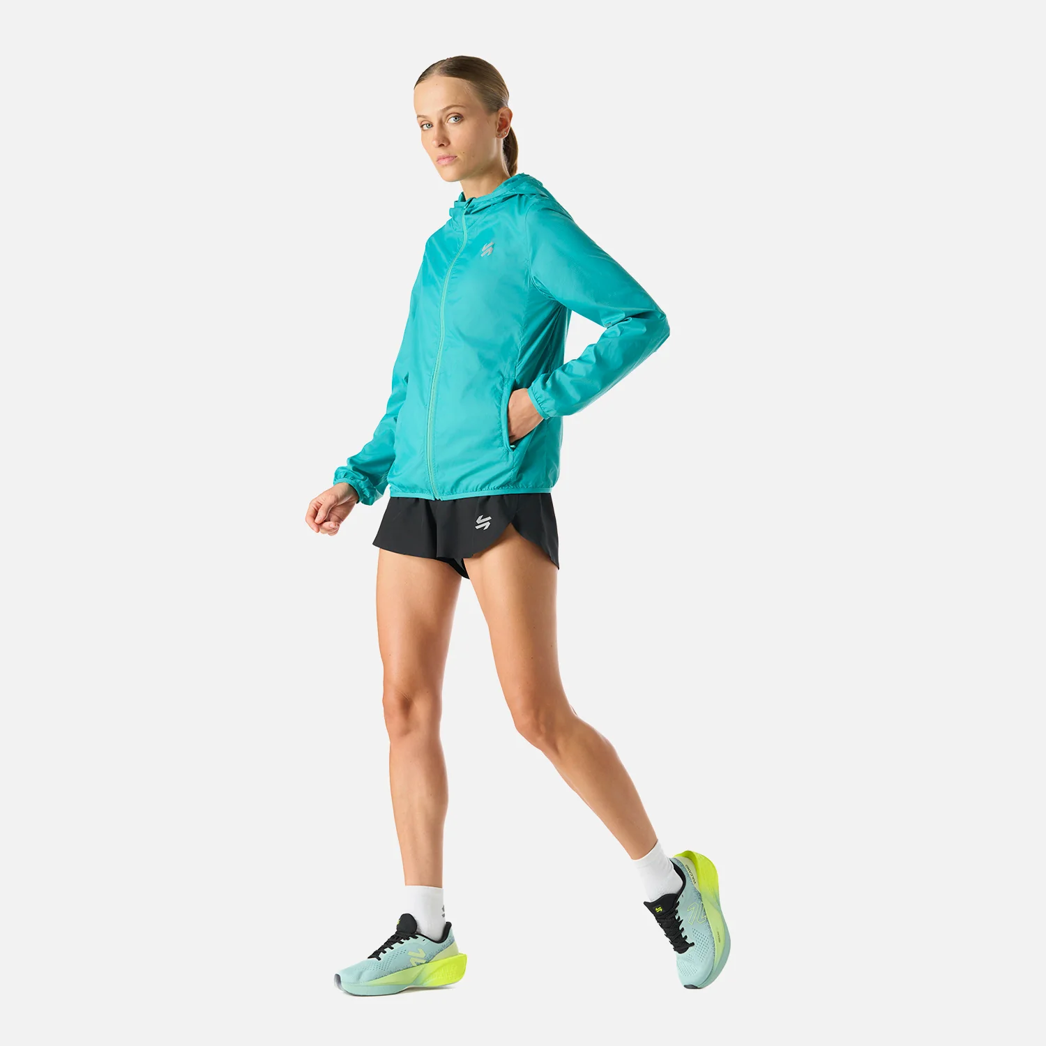 Chaqueta Mujer Built To Move Windbreaker Jacket Turquesa Vulcano - Image 7
