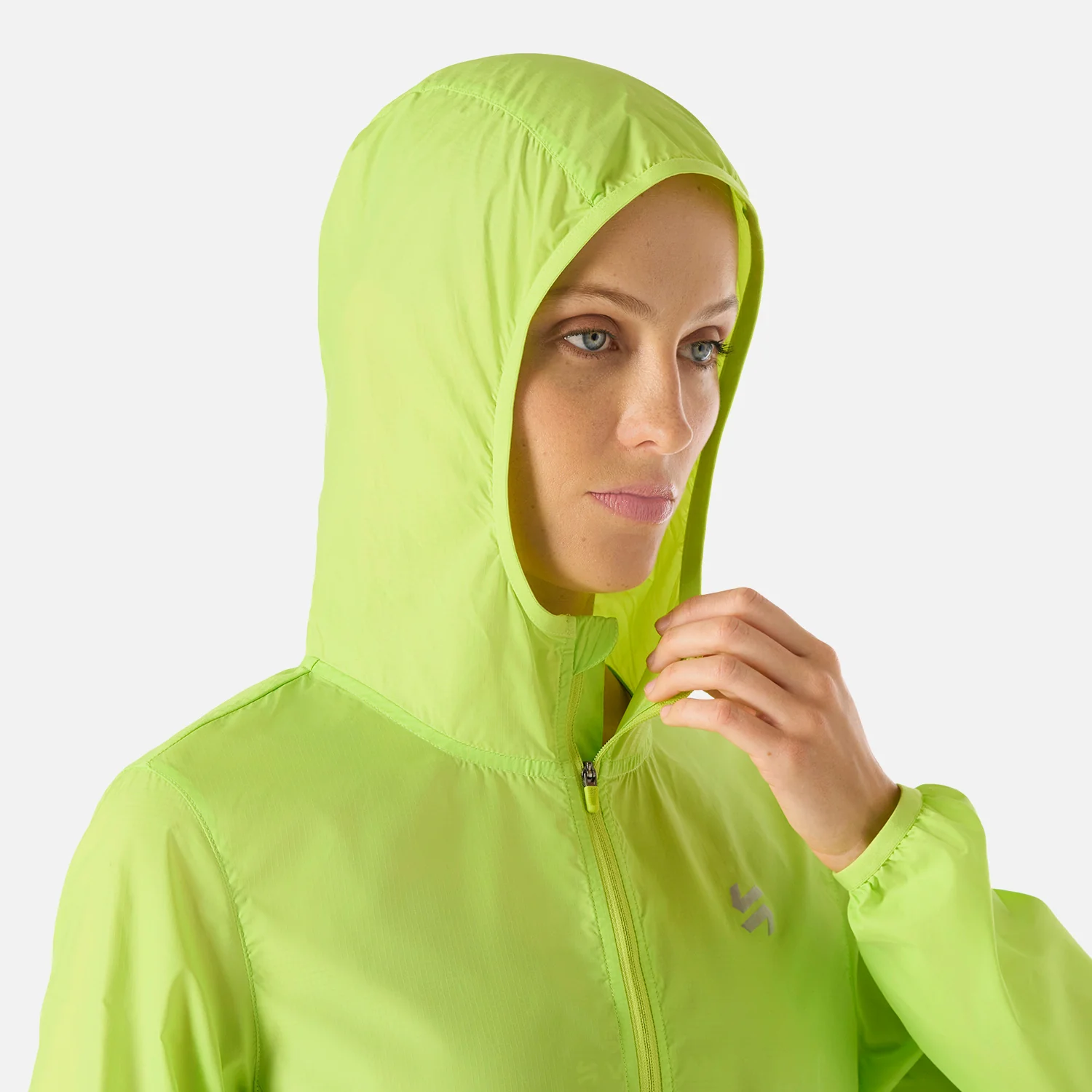 Chaqueta Mujer Built To Move Windbreaker Jacket Verde Lima Vulcano - Image 5