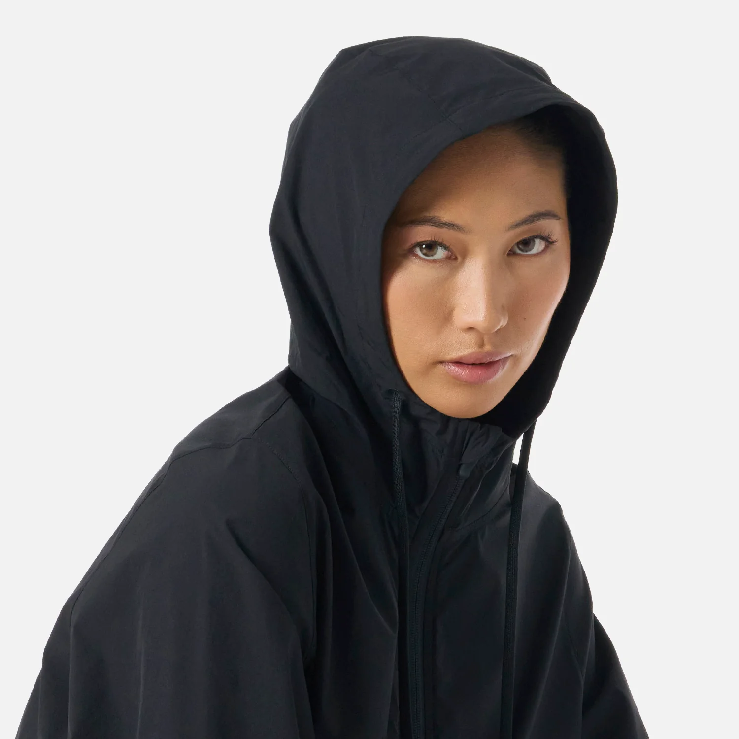 Chaqueta Mujer Tempo 1/4 Zip Windbreaker Jacket Negro Vulcano - Image 5