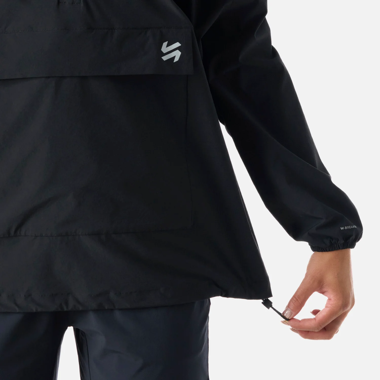 Chaqueta Mujer Tempo 1/4 Zip Windbreaker Jacket Negro Vulcano - Image 7