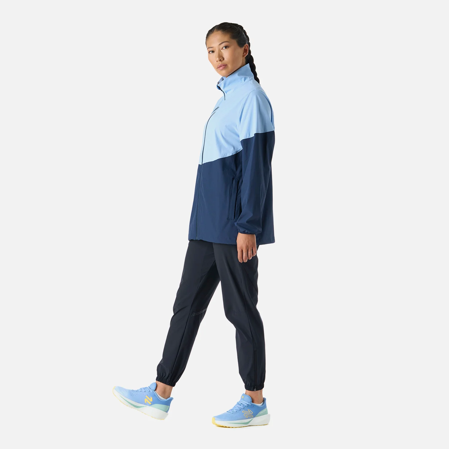 Chaqueta Mujer Tempo Full Zip Windbreaker Jacket Celeste Vulcano - Image 3