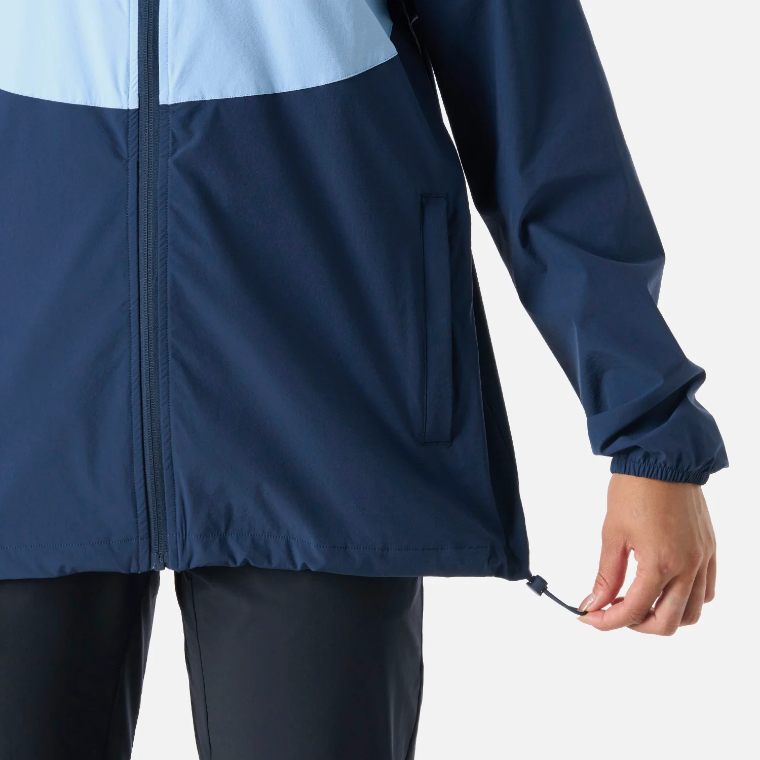 Chaqueta Mujer Tempo Full Zip Windbreaker Jacket Celeste Vulcano - Image 8
