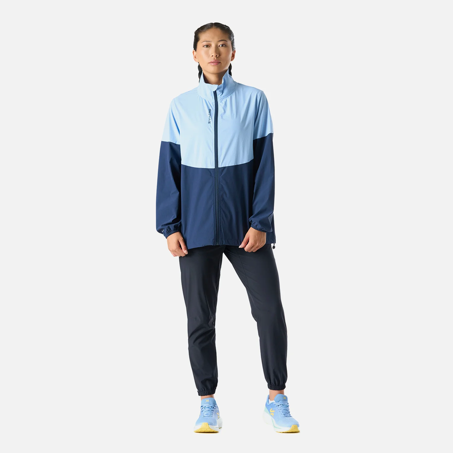Chaqueta Mujer Tempo Full Zip Windbreaker Jacket Celeste Vulcano - Image 9