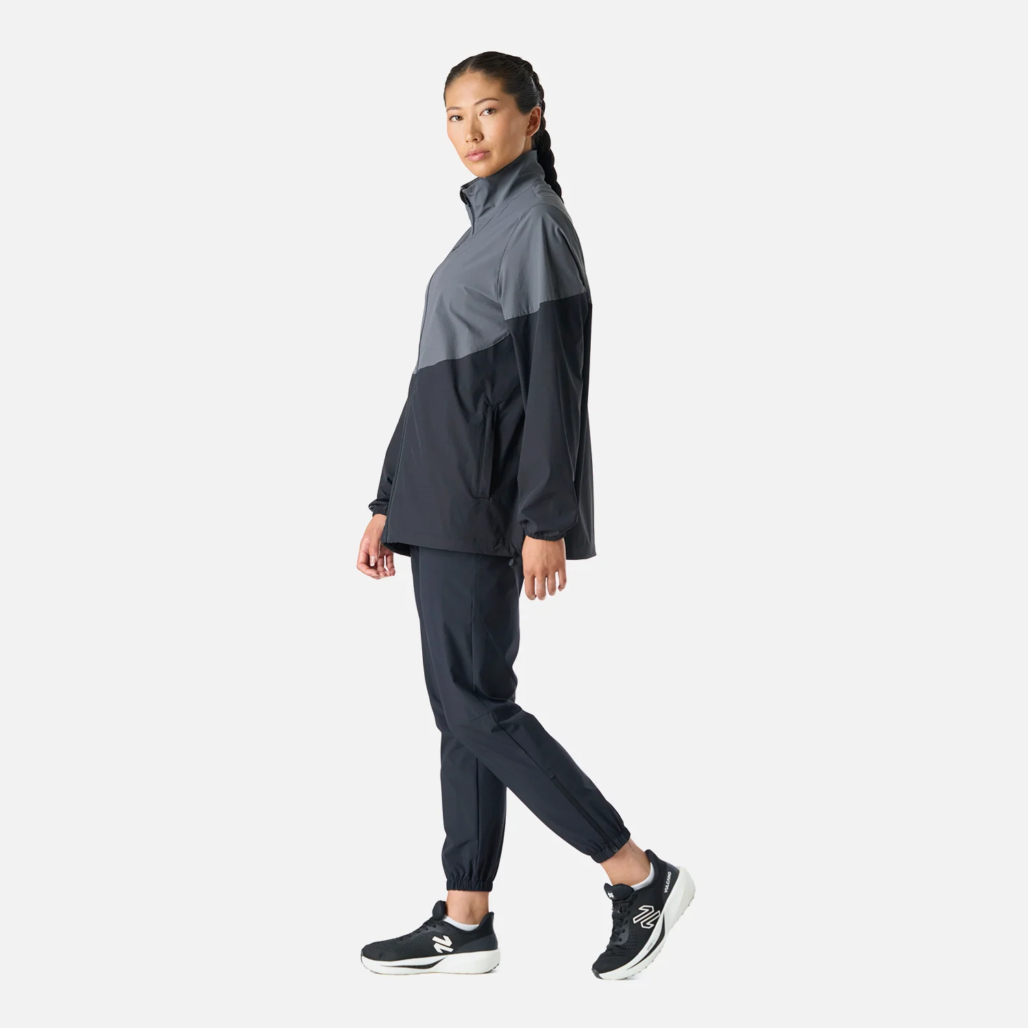 Chaqueta Mujer Tempo Full Zip Windbreaker Jacket Negro Vulcano - Image 3