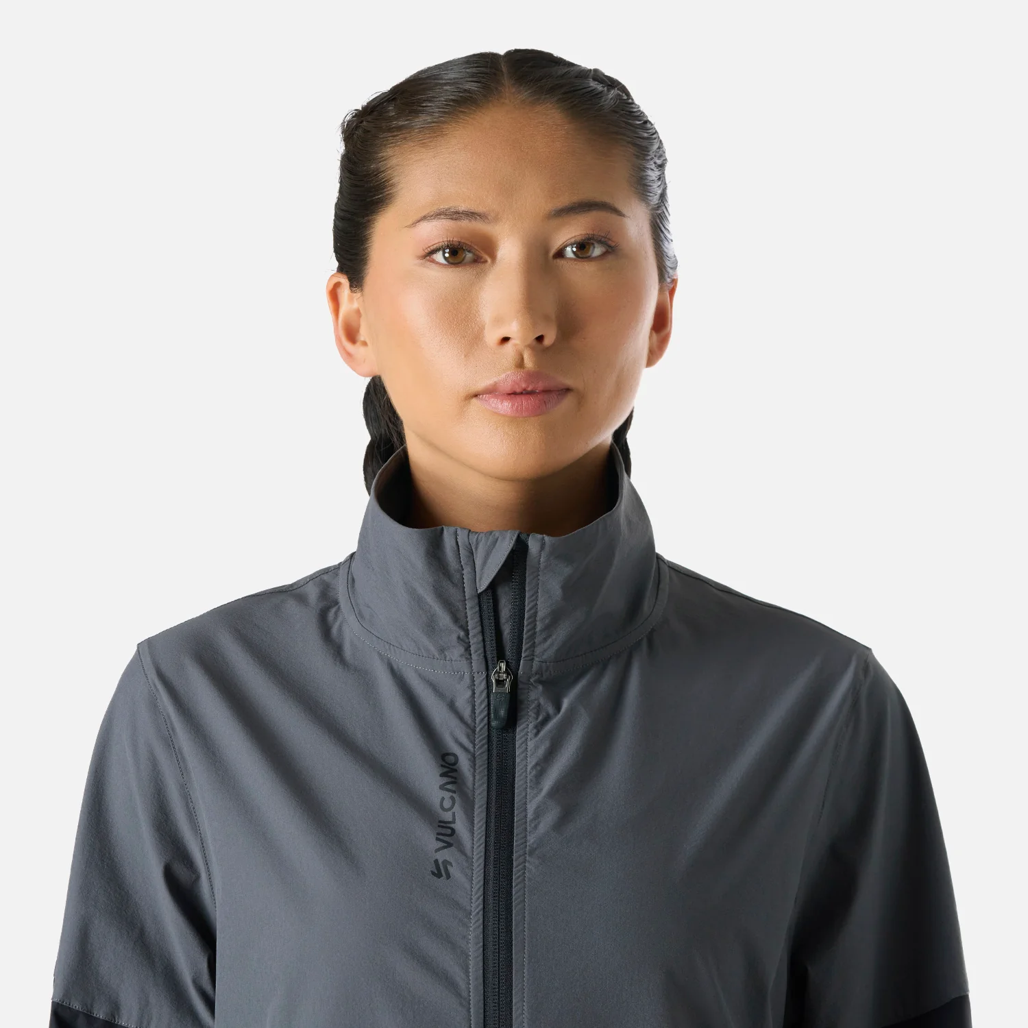 Chaqueta Mujer Tempo Full Zip Windbreaker Jacket Negro Vulcano - Image 5