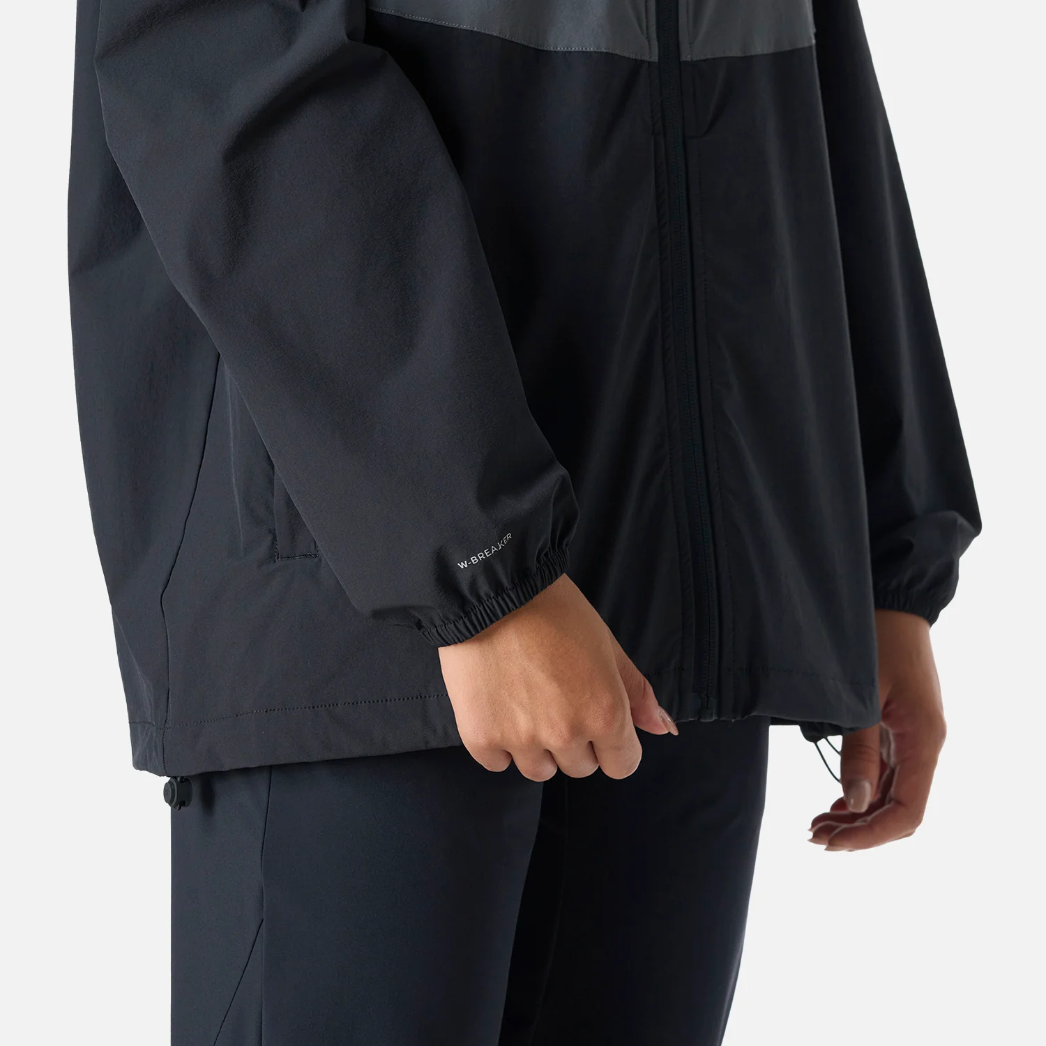 Chaqueta Mujer Tempo Full Zip Windbreaker Jacket Negro Vulcano - Image 7
