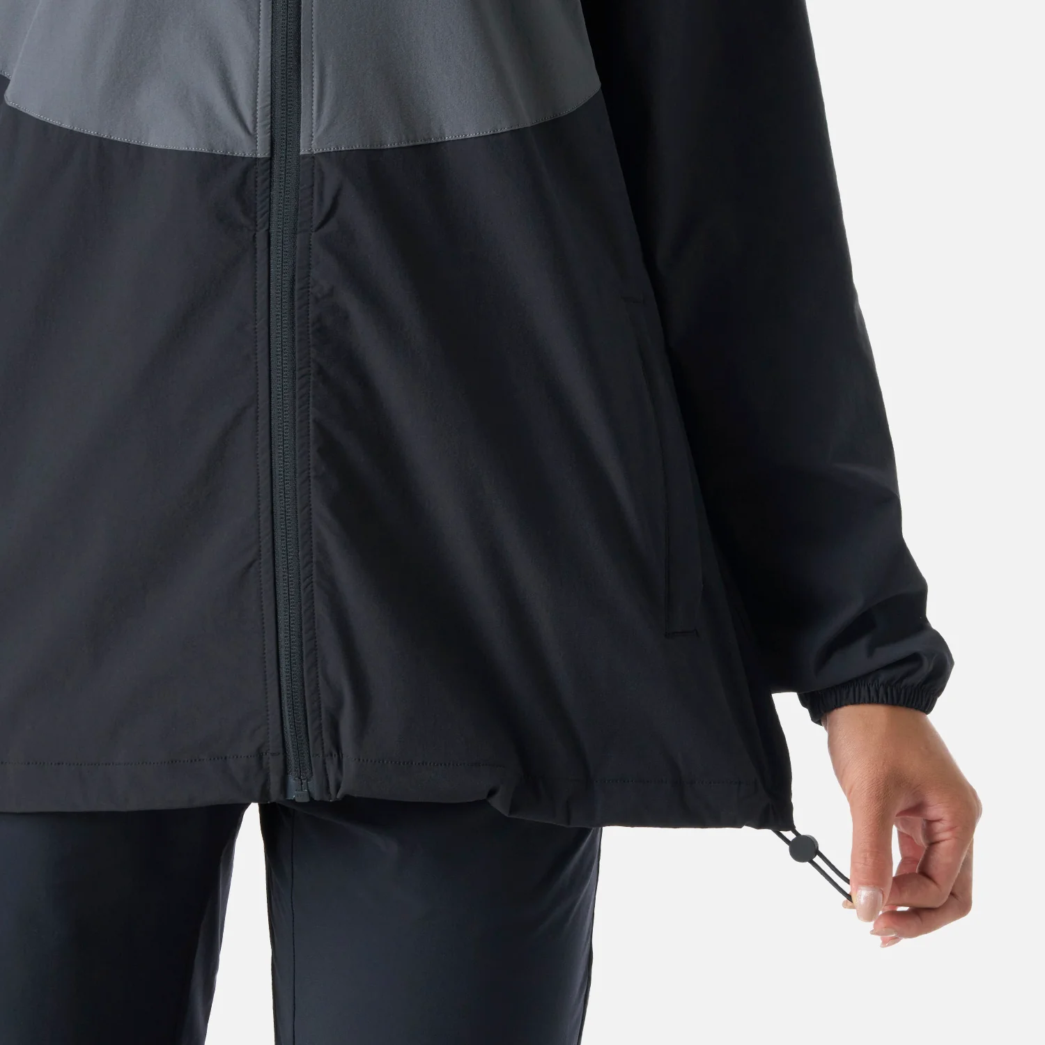 Chaqueta Mujer Tempo Full Zip Windbreaker Jacket Negro Vulcano - Image 8