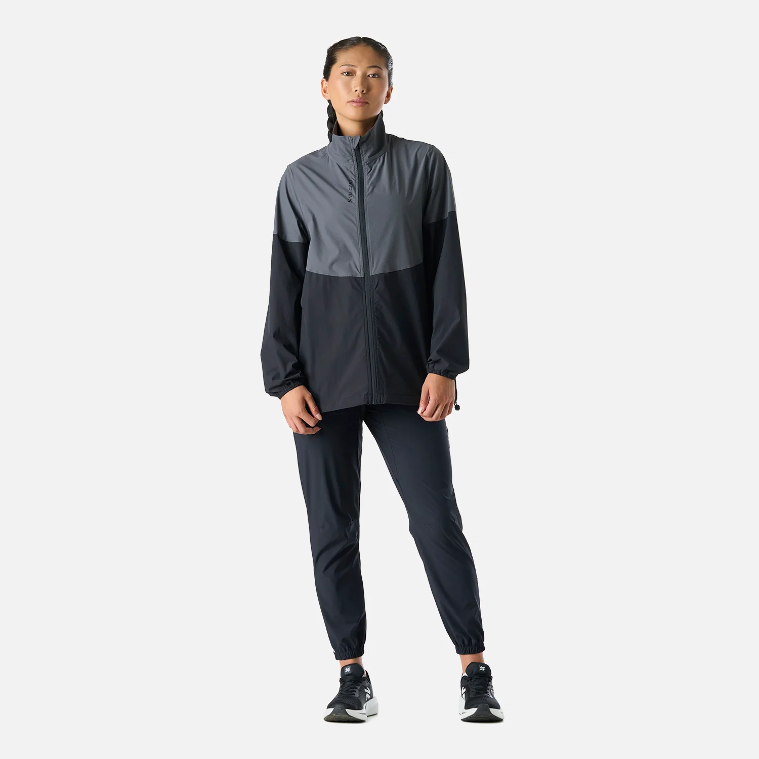 Chaqueta Mujer Tempo Full Zip Windbreaker Jacket Negro Vulcano - Image 9
