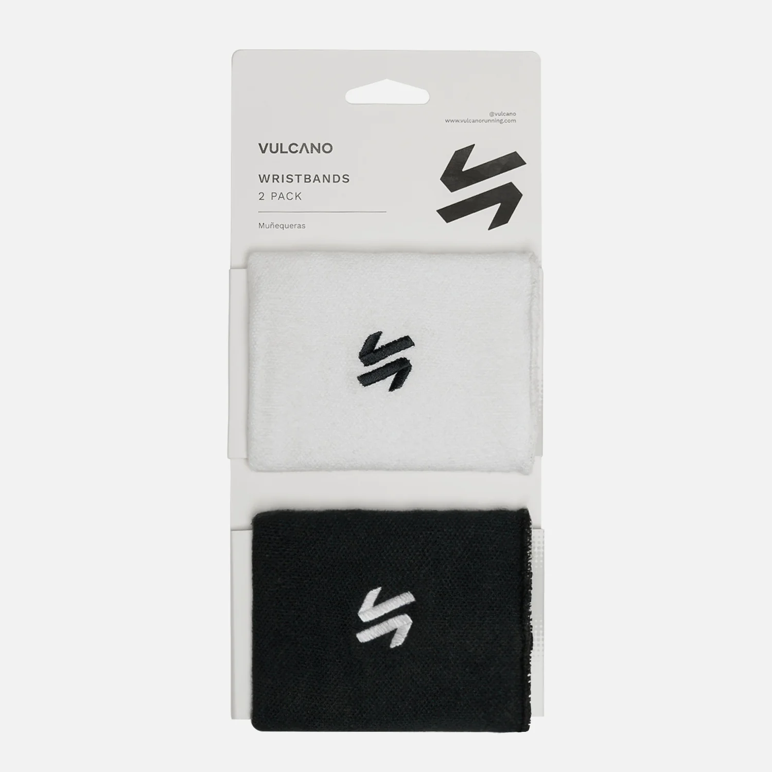Muñequeras Vulcano Wristbands Pack Negro / Blanco Vulcano - Image 3