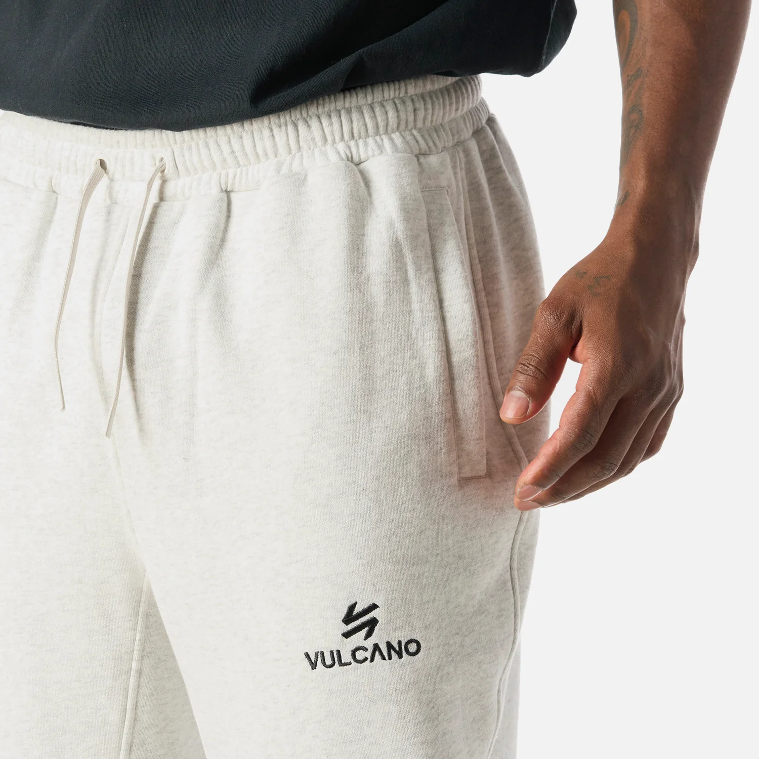 Pantalón Hombre Cool Down Jogger Pants Melange Gris Claro Vulcano - Image 5