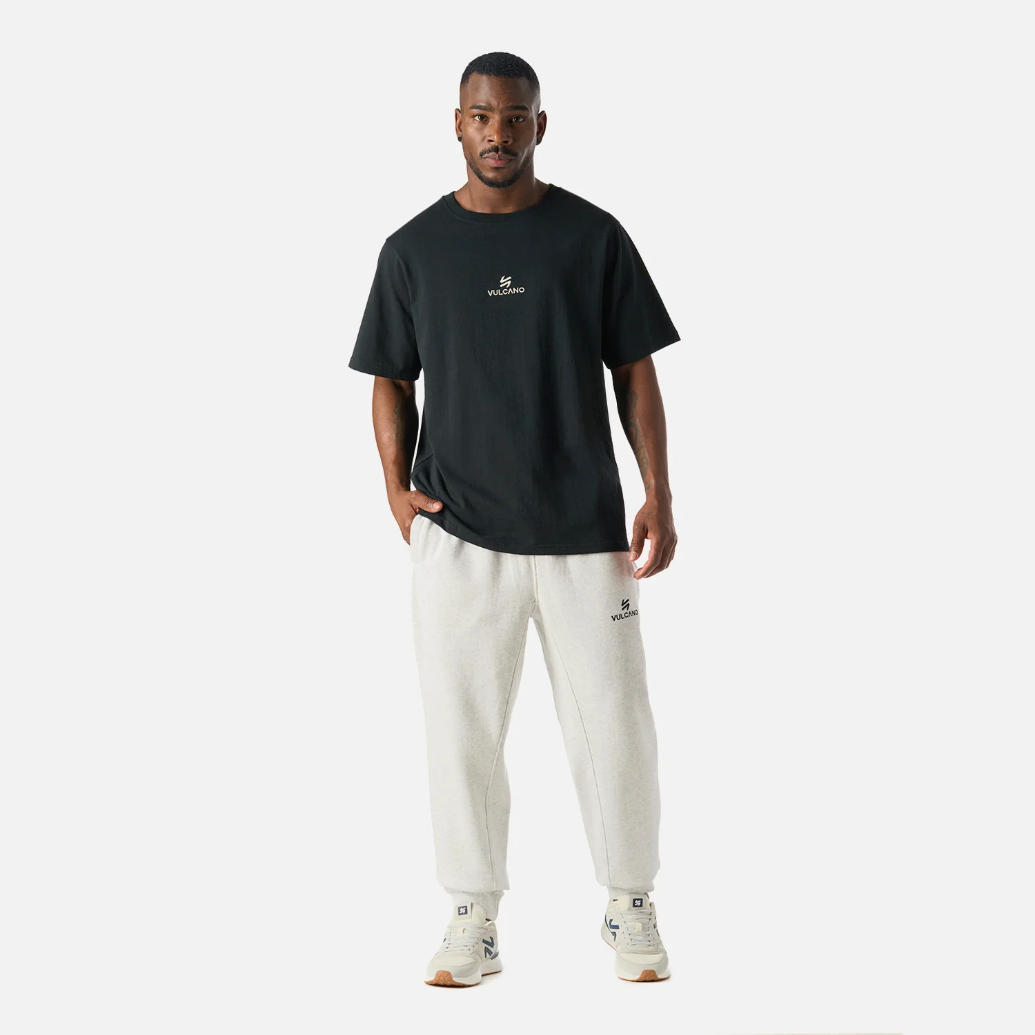 Pantalón Hombre Cool Down Jogger Pants Melange Gris Claro Vulcano - Image 7
