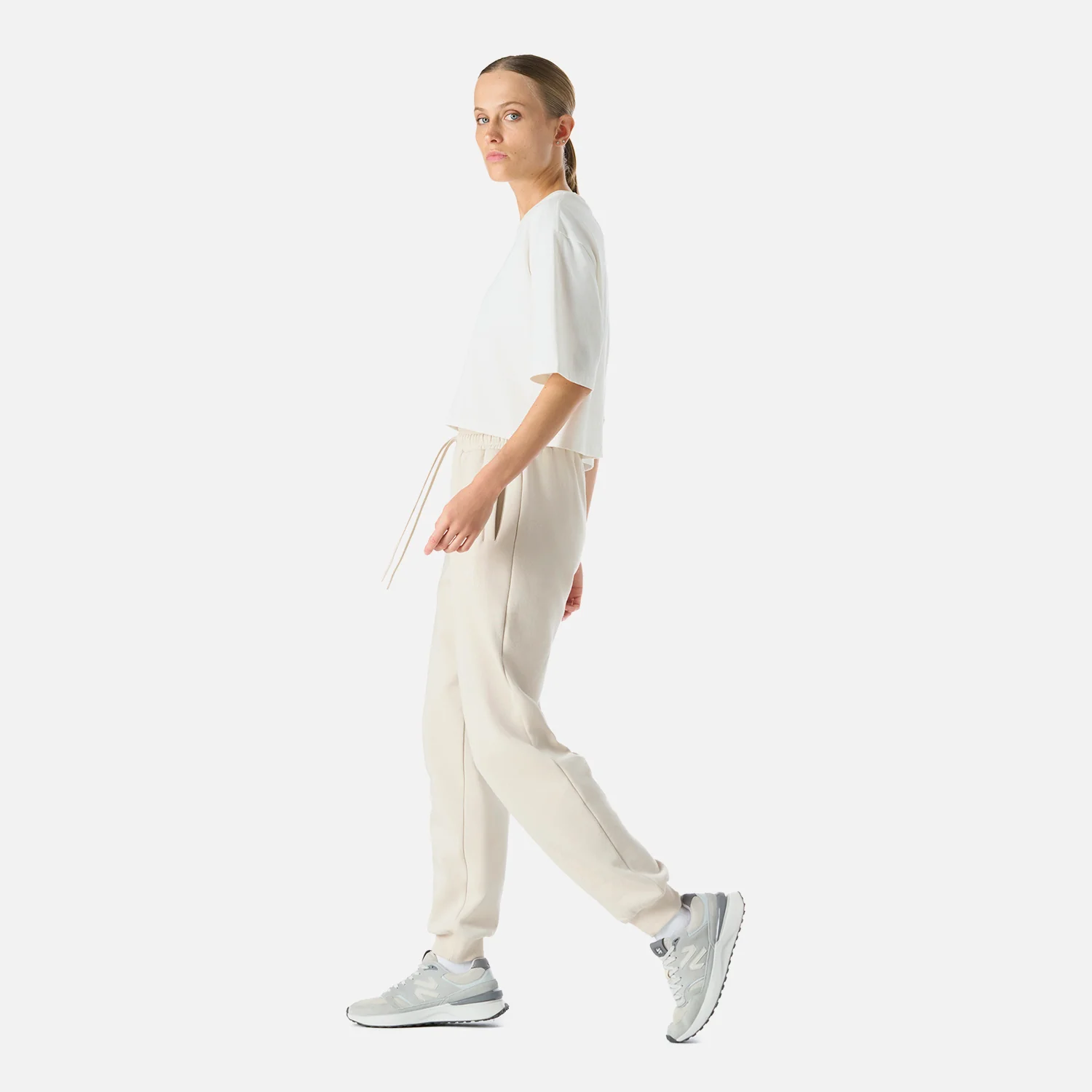 Pantalón Mujer Cool Down Jogger Pants Crema Vulcano - Image 3