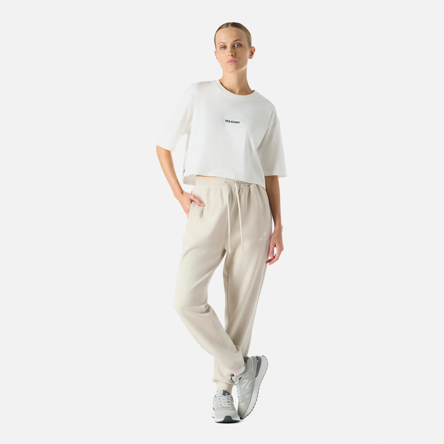 Pantalón Mujer Cool Down Jogger Pants Crema Vulcano - Image 6