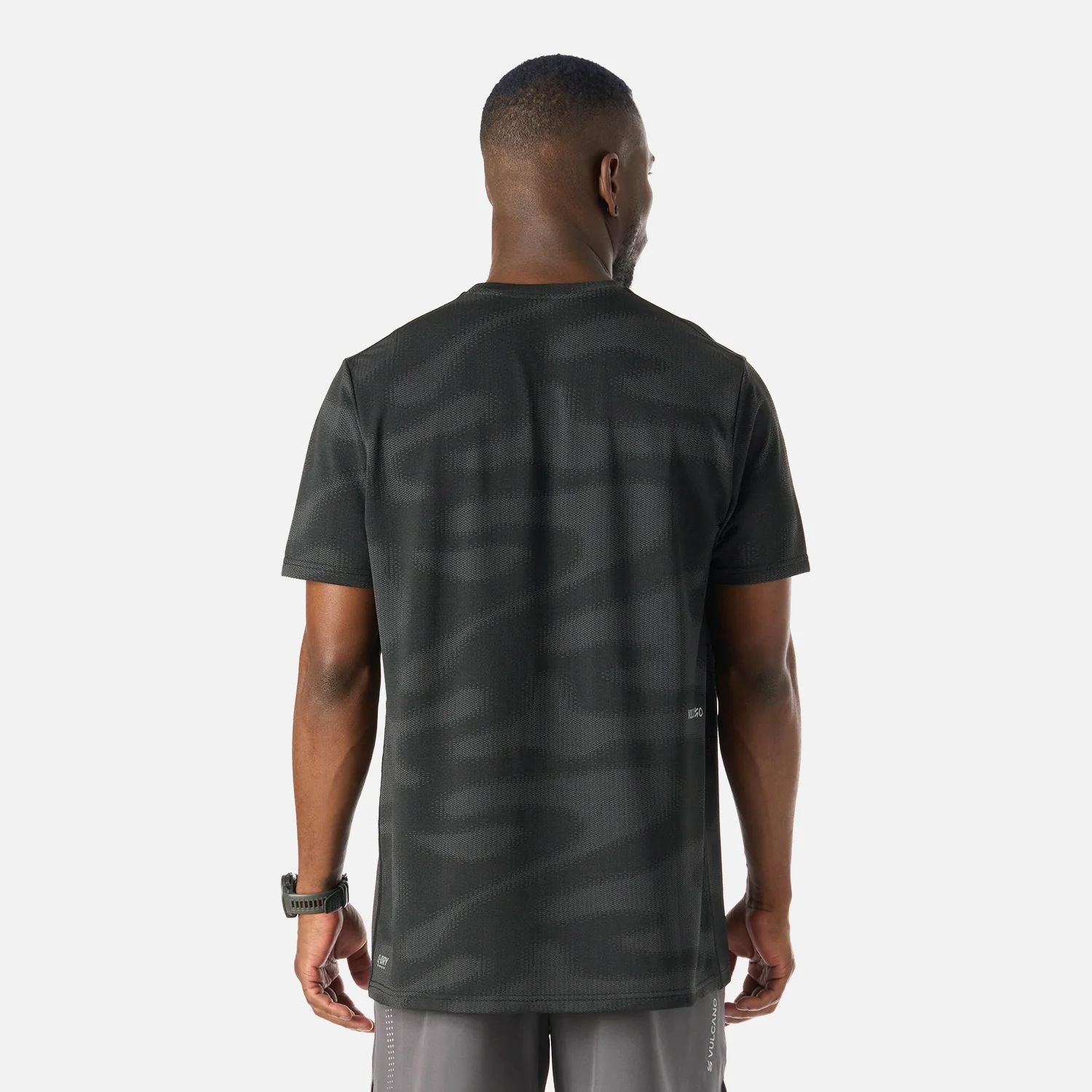 Polera Hombre Built To Move Pro T-Shirt Negro Vulcano - Image 4