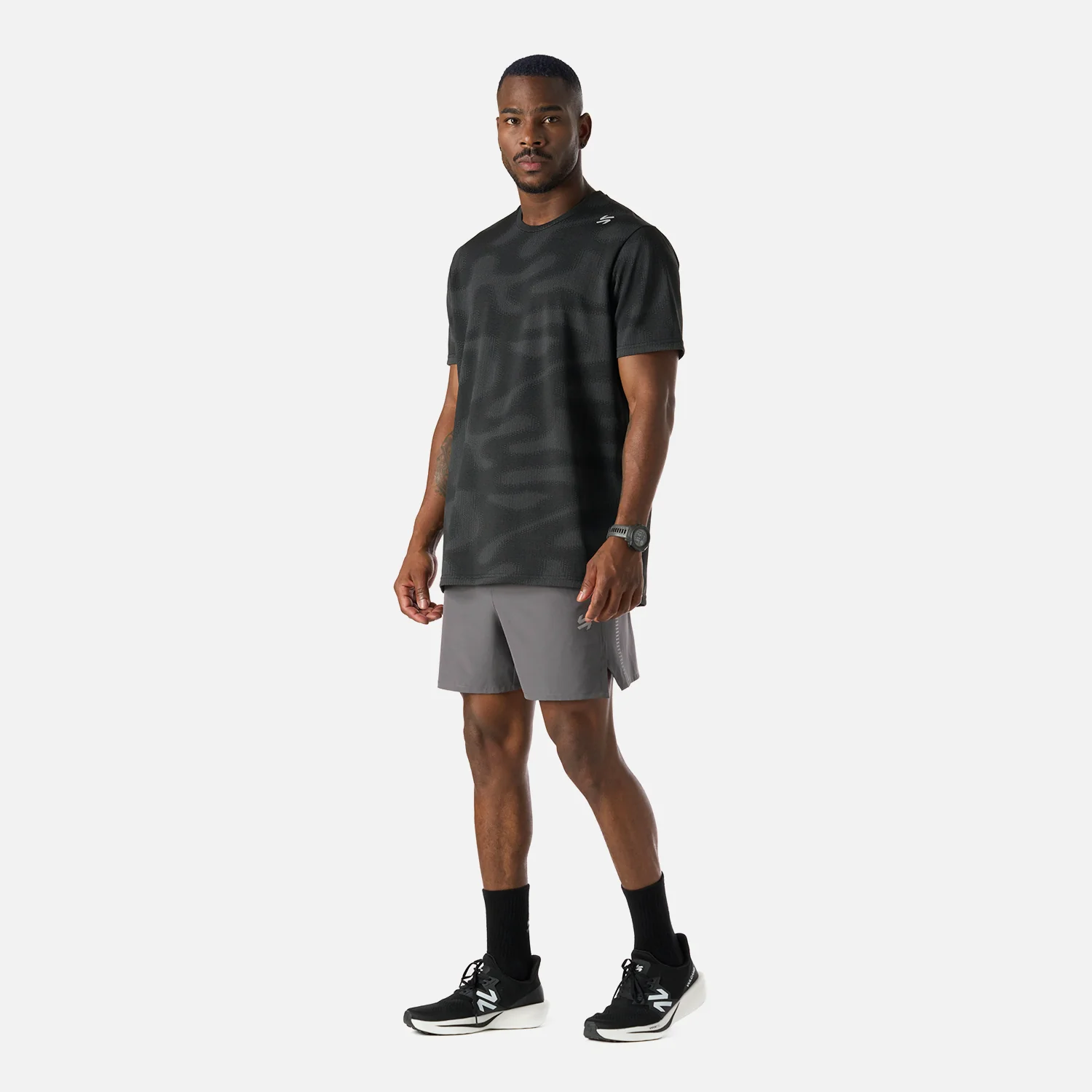 Polera Hombre Built To Move Pro T-Shirt Negro Vulcano - Image 7