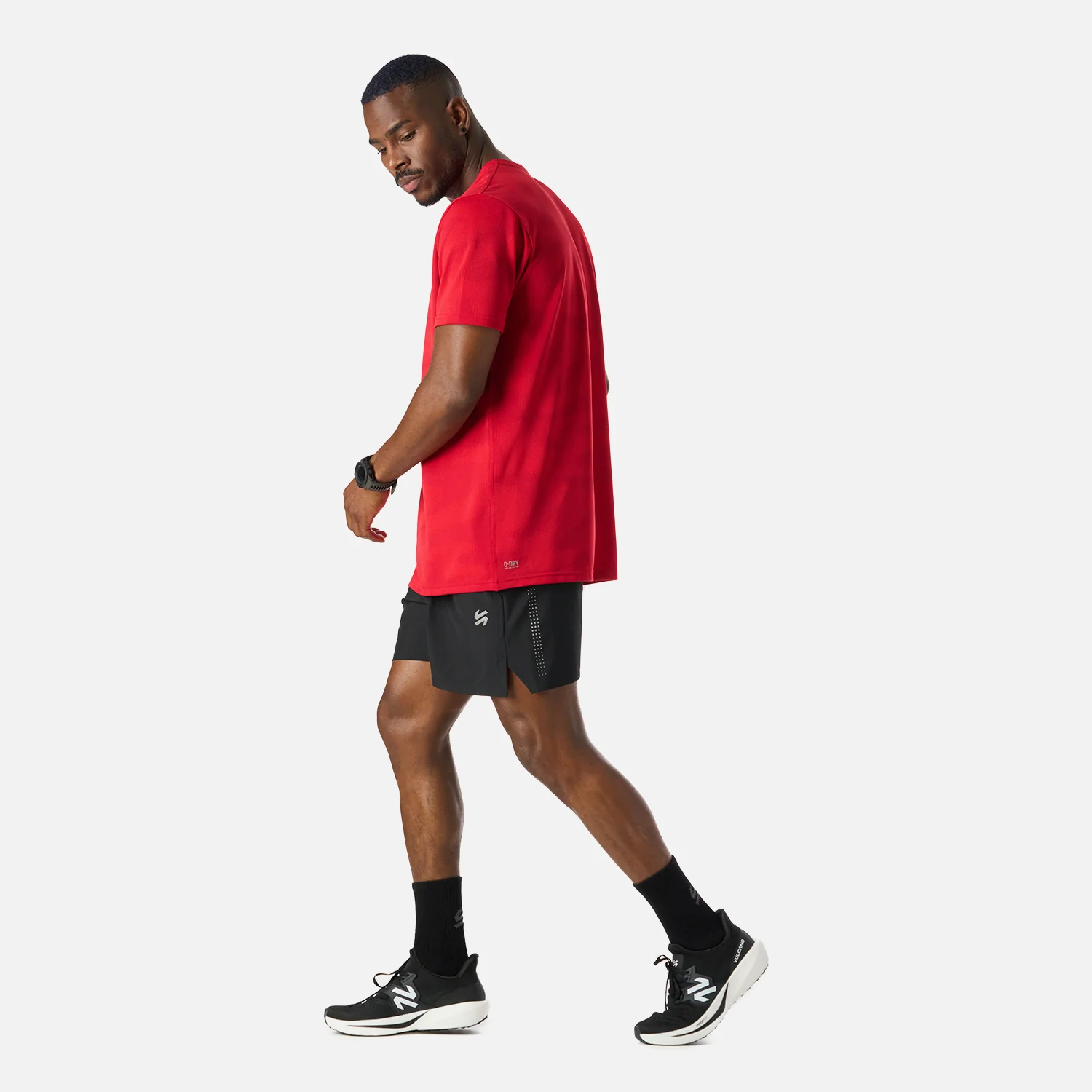 Polera Hombre Built To Move Pro T-Shirt Rojo Anaranjado Vulcano - Image 3