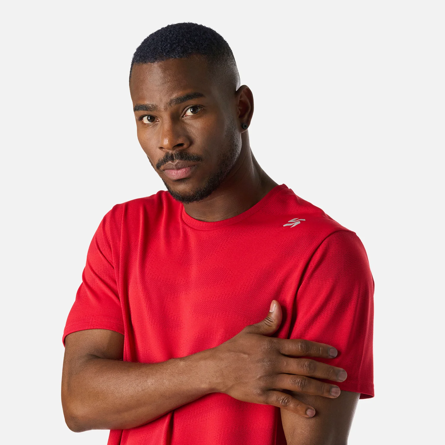 Polera Hombre Built To Move Pro T-Shirt Rojo Anaranjado Vulcano - Image 5