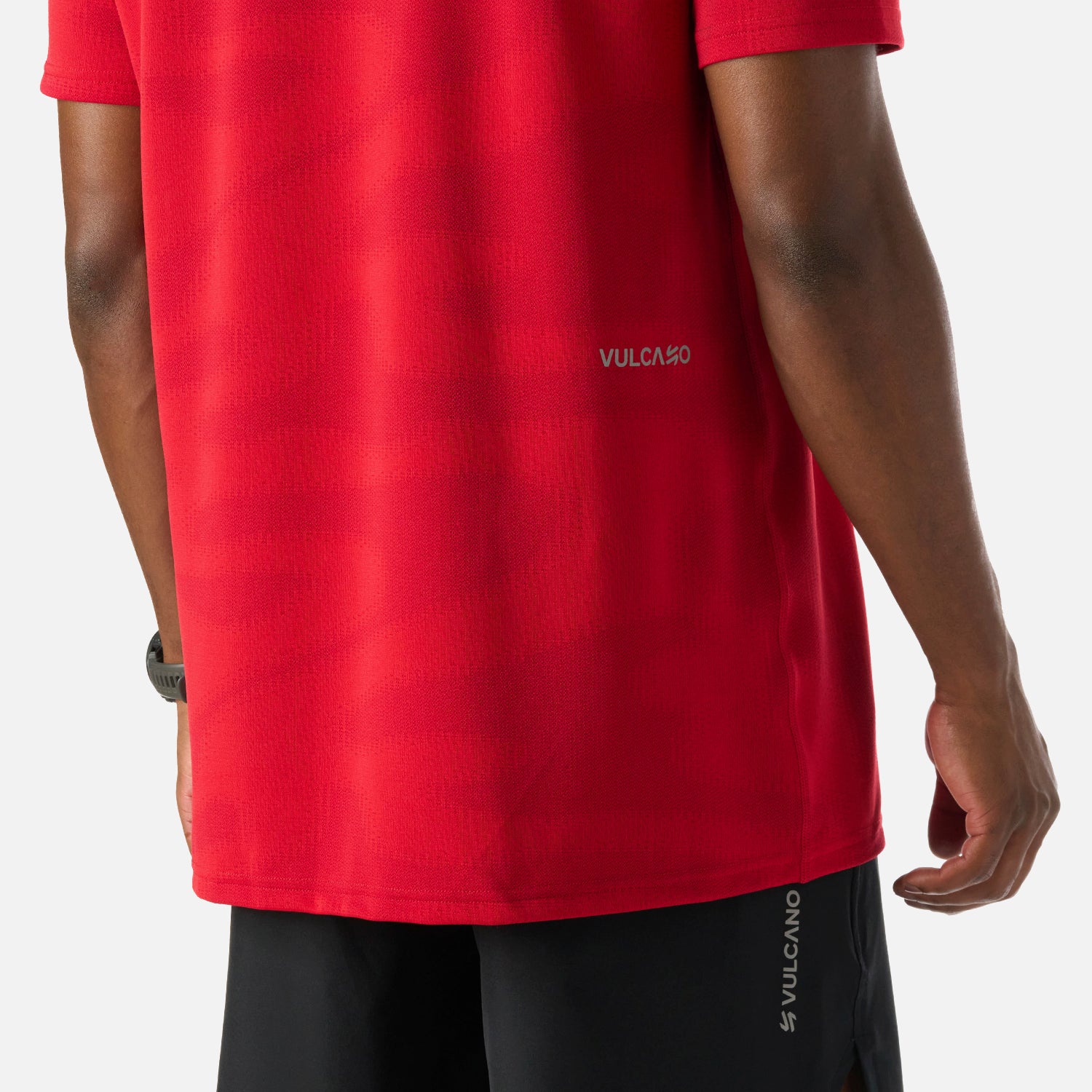 Polera Hombre Built To Move Pro T-Shirt Rojo Anaranjado Vulcano - Image 6