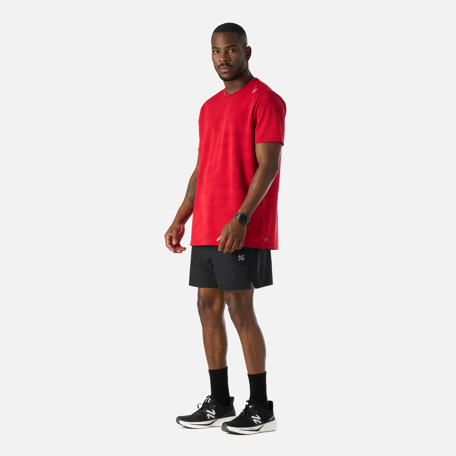 Polera Hombre Built To Move Pro T-Shirt Rojo Anaranjado Vulcano - Image 7
