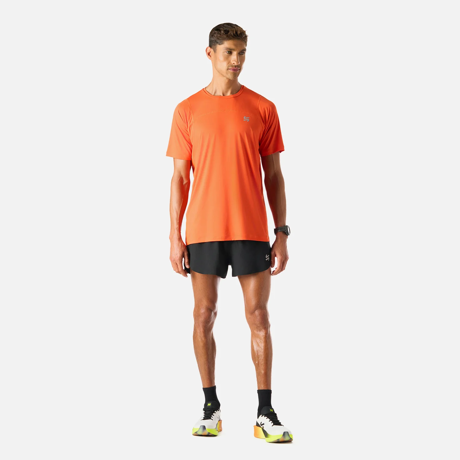 Polera Hombre Built To Move T-Shirt Naranjo Vulcano - Image 7