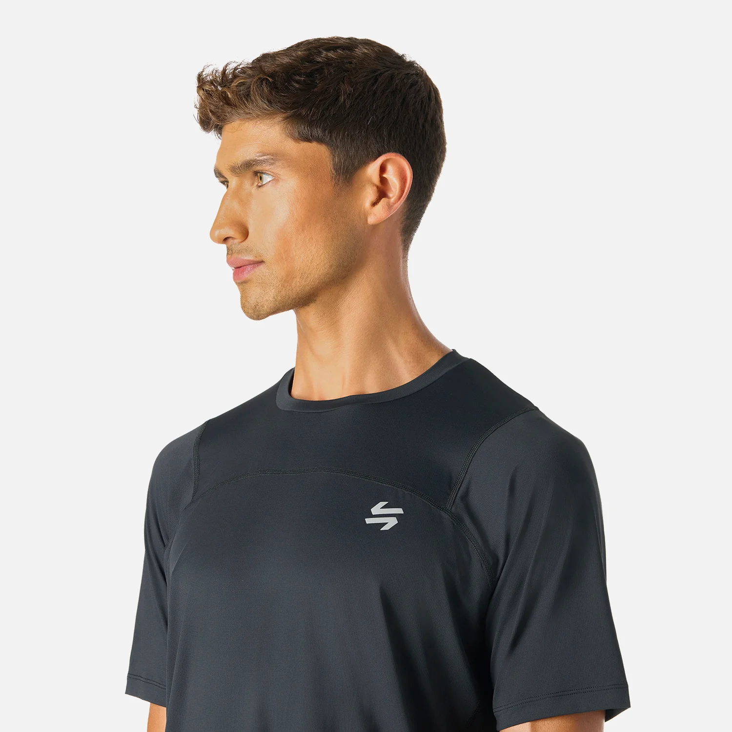 Polera Hombre Built To Move T-Shirt Negro Vulcano - Image 5