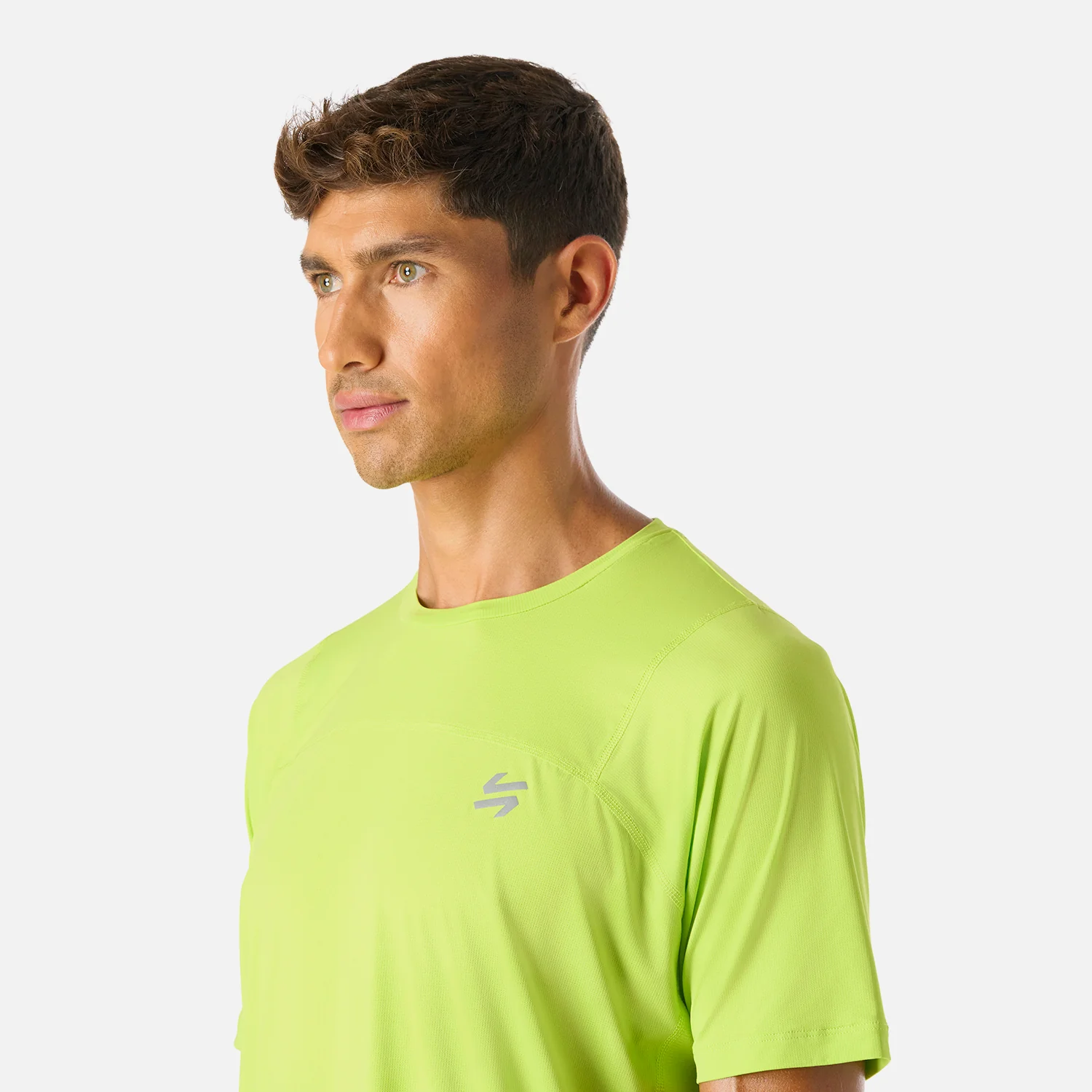 Polera Hombre Built To Move T-Shirt Verde Lima Vulcano - Image 5